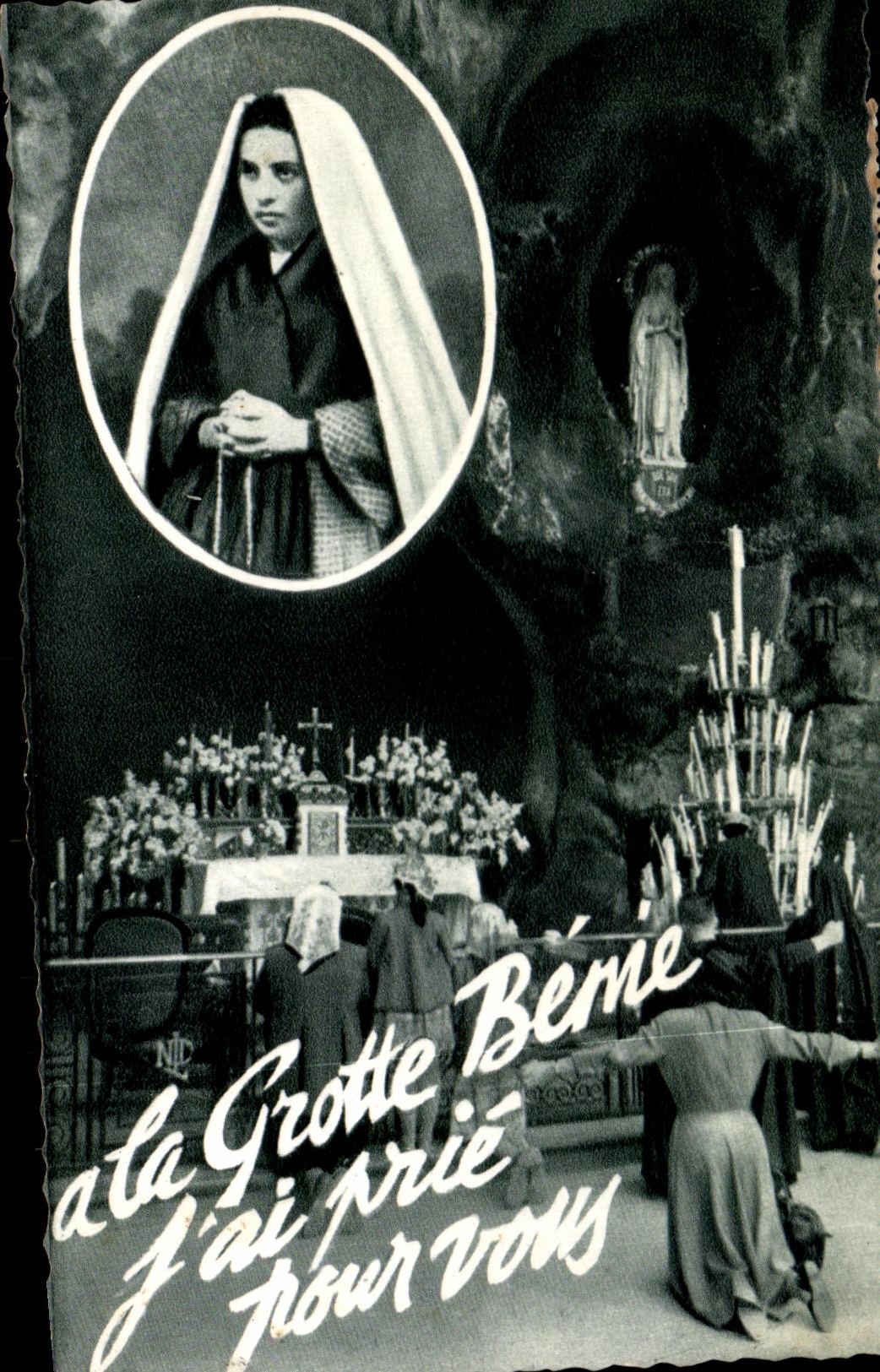 CPA Lourdes Souvenir de Lourdes Memento of Lourdes