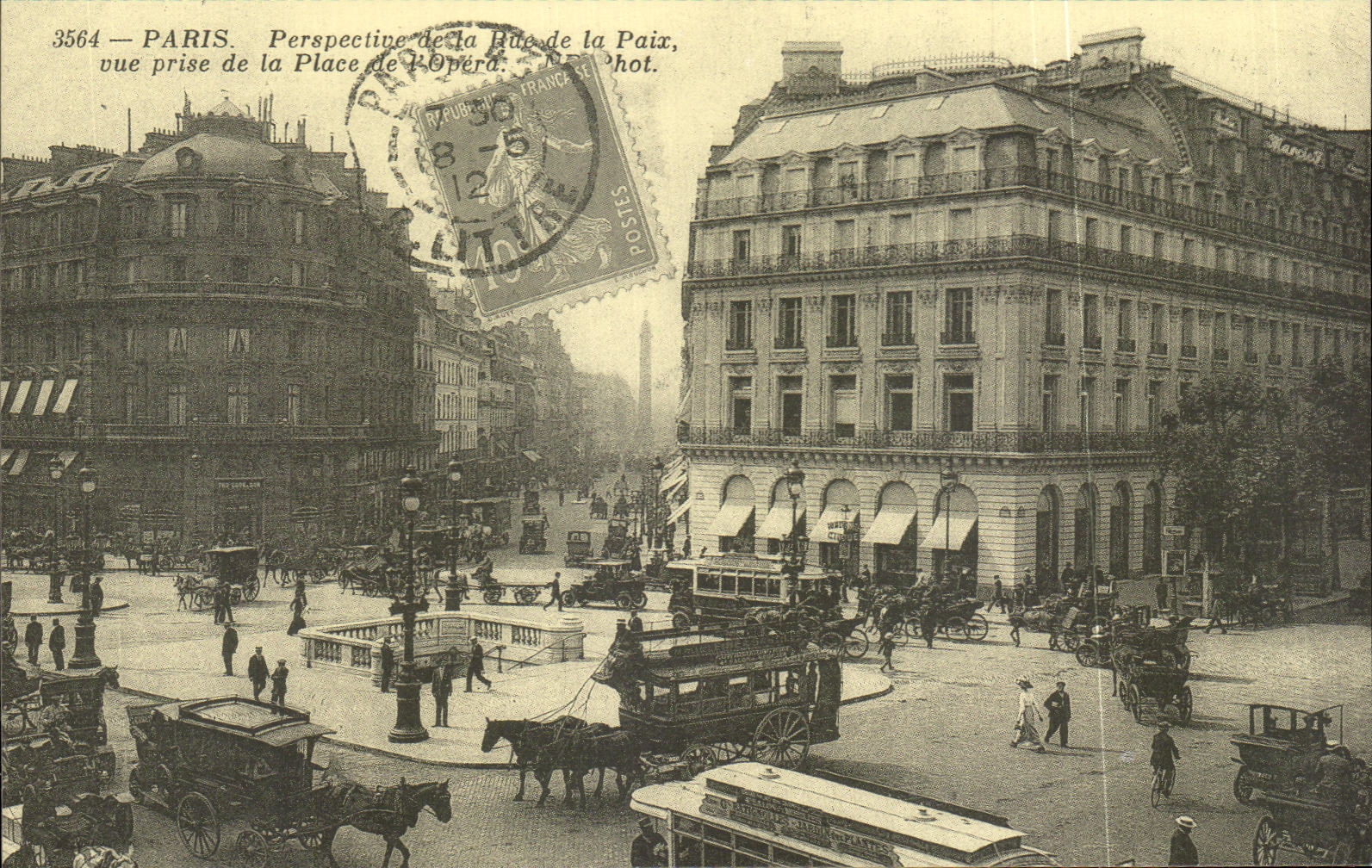 REPRO Paris View of the Street of the Peace Seen from of the Place of