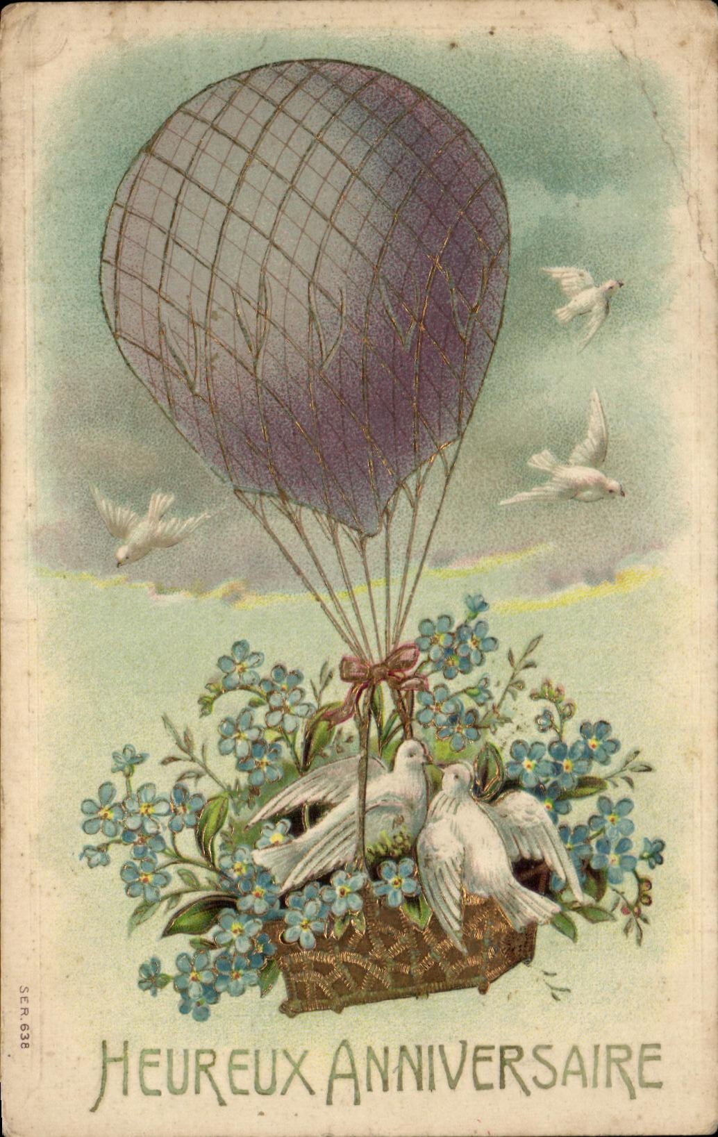 Happy CPA Birthday Doves Dirigeaable Balloon