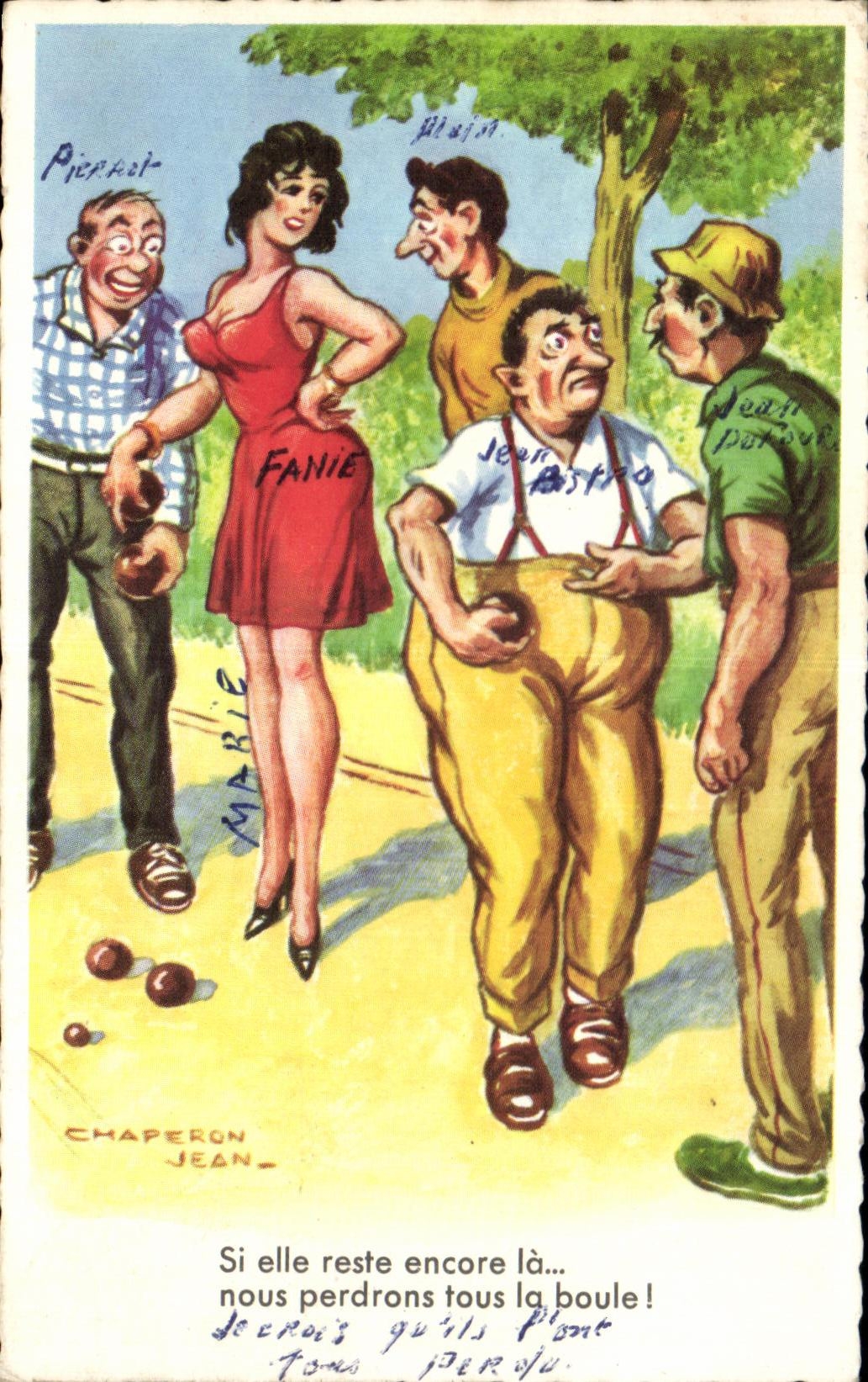 CPA Si elle reste encore la nous perdrons tous la boule