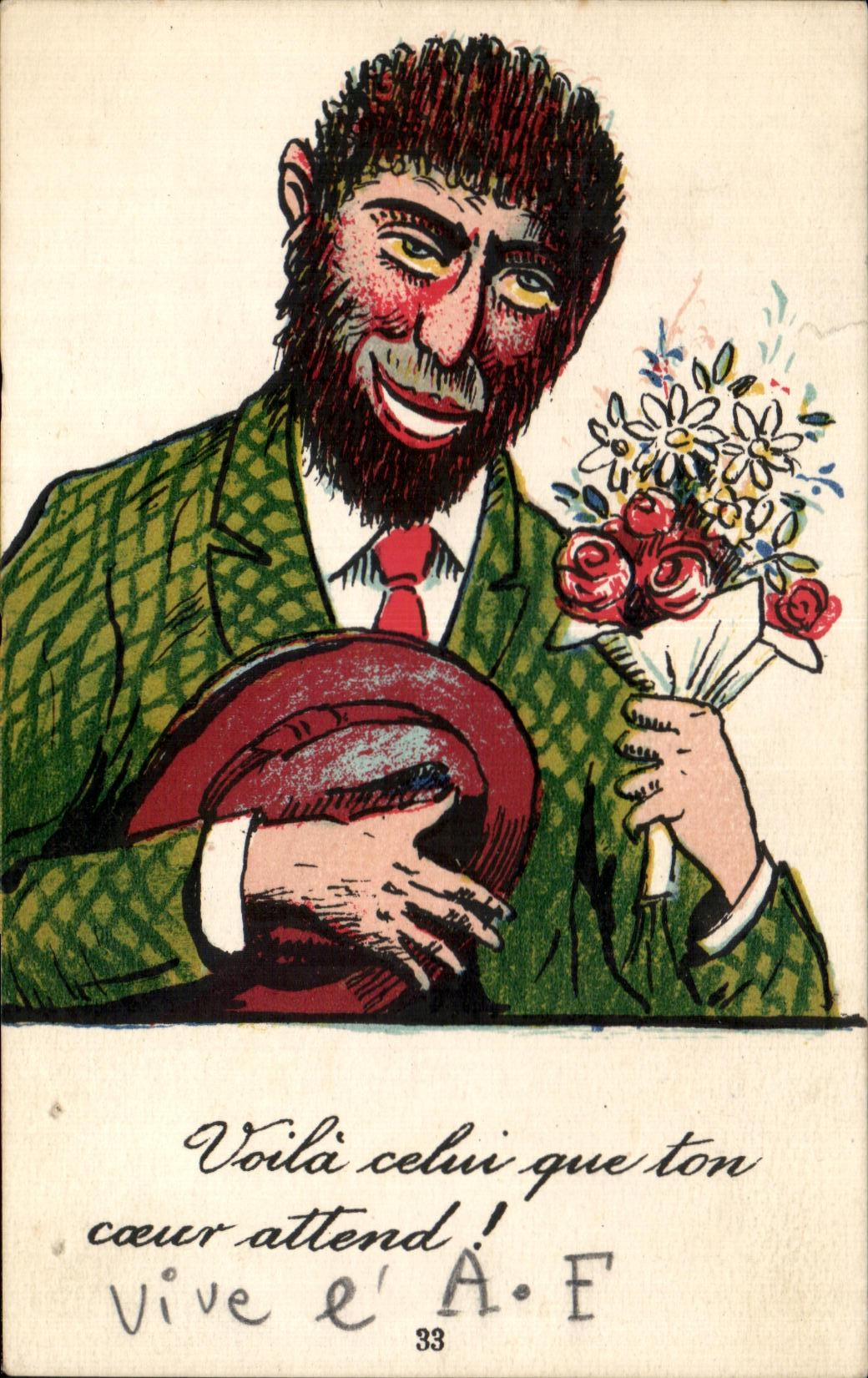 CPA Voila celui que ton coeur attend