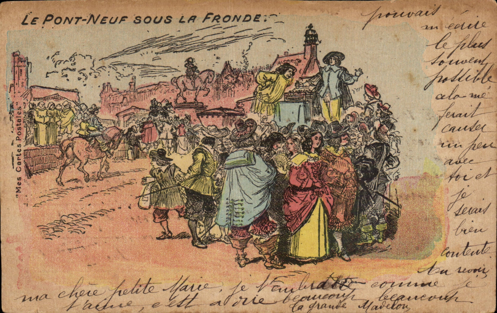 CPA the New Bridge Pennies the Paris Sling