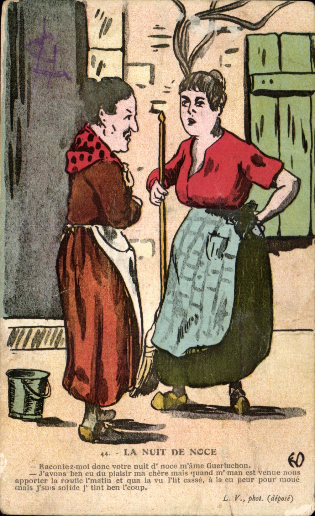 CPA La Nuit De Noce Folklore