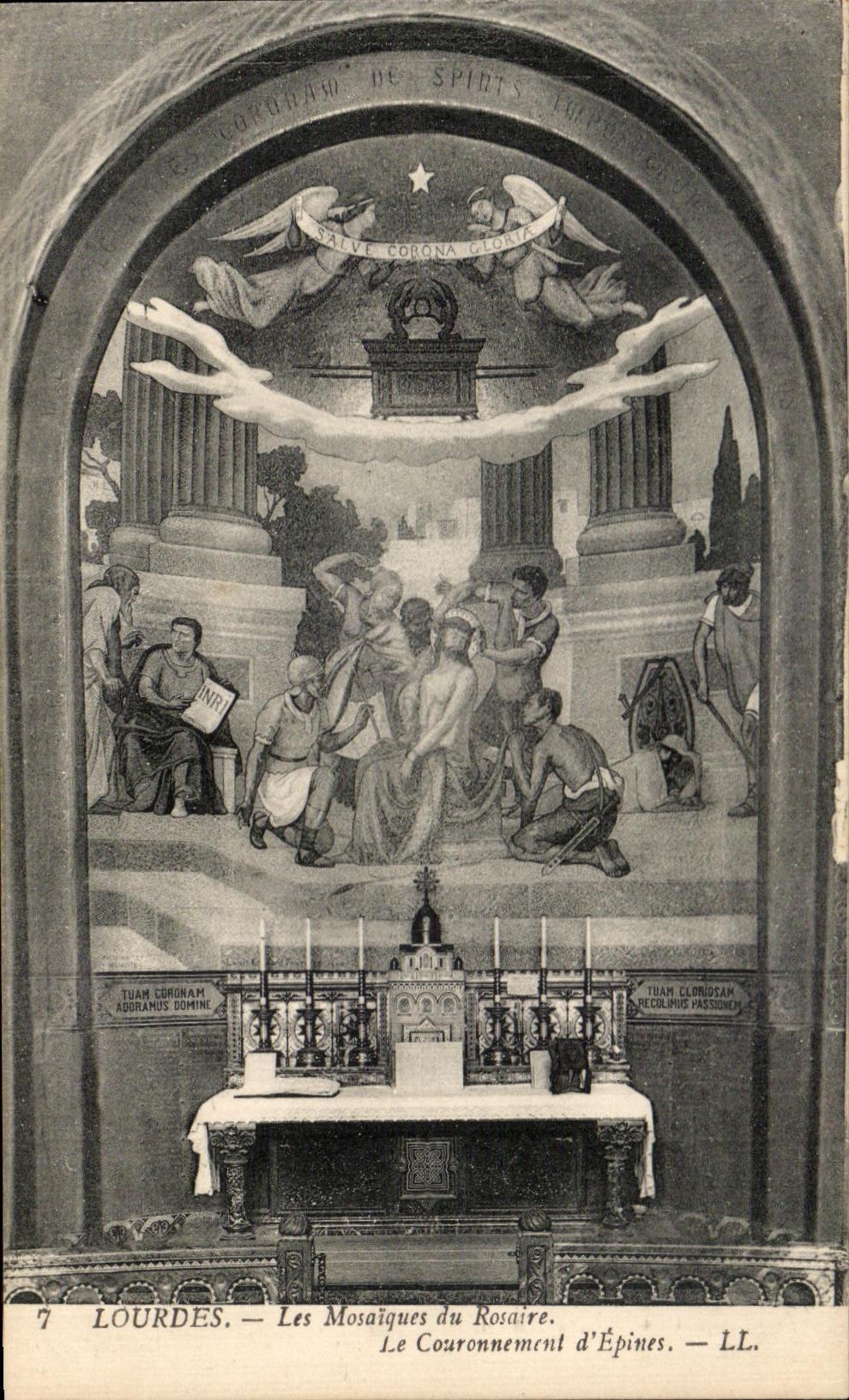 CPA Lourdes Mosaics of the Rosary Crowning Spines