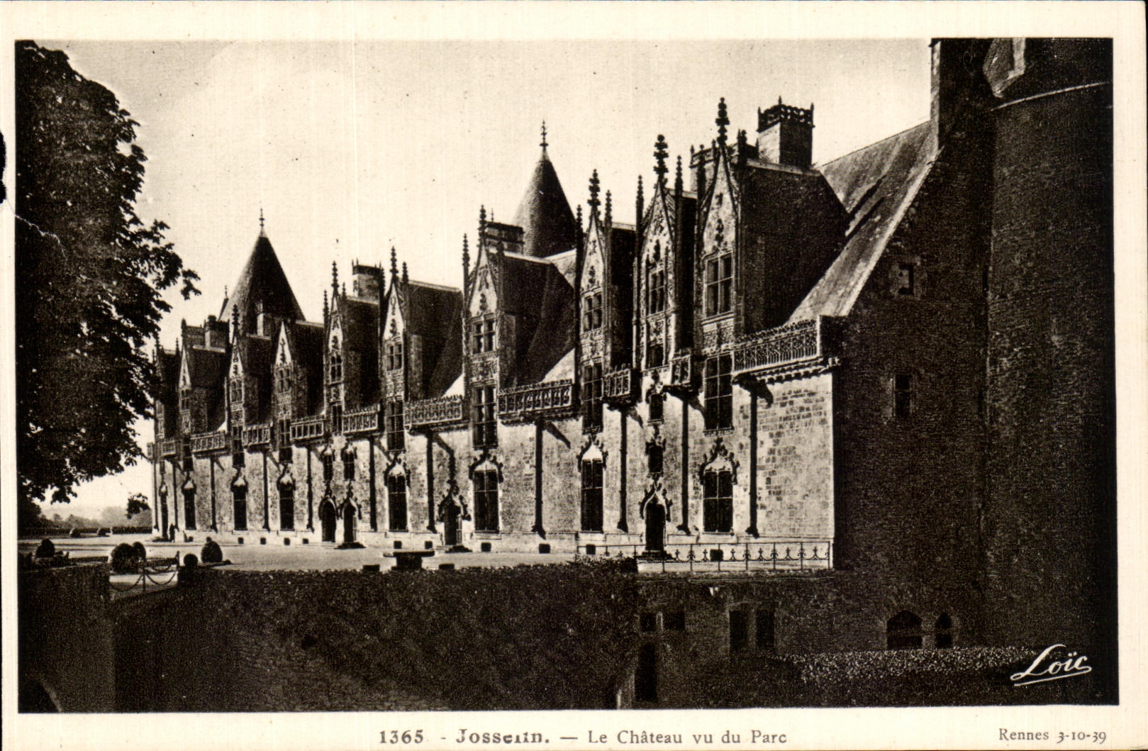 CPA Josselin el castillo que considera el parque