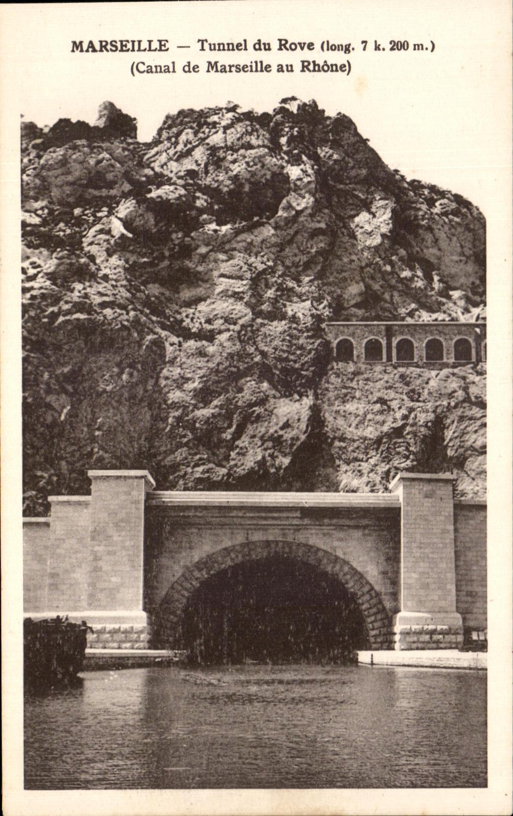 CPA Marseille Tunnel du Rove Canal de Marseille au Rhone