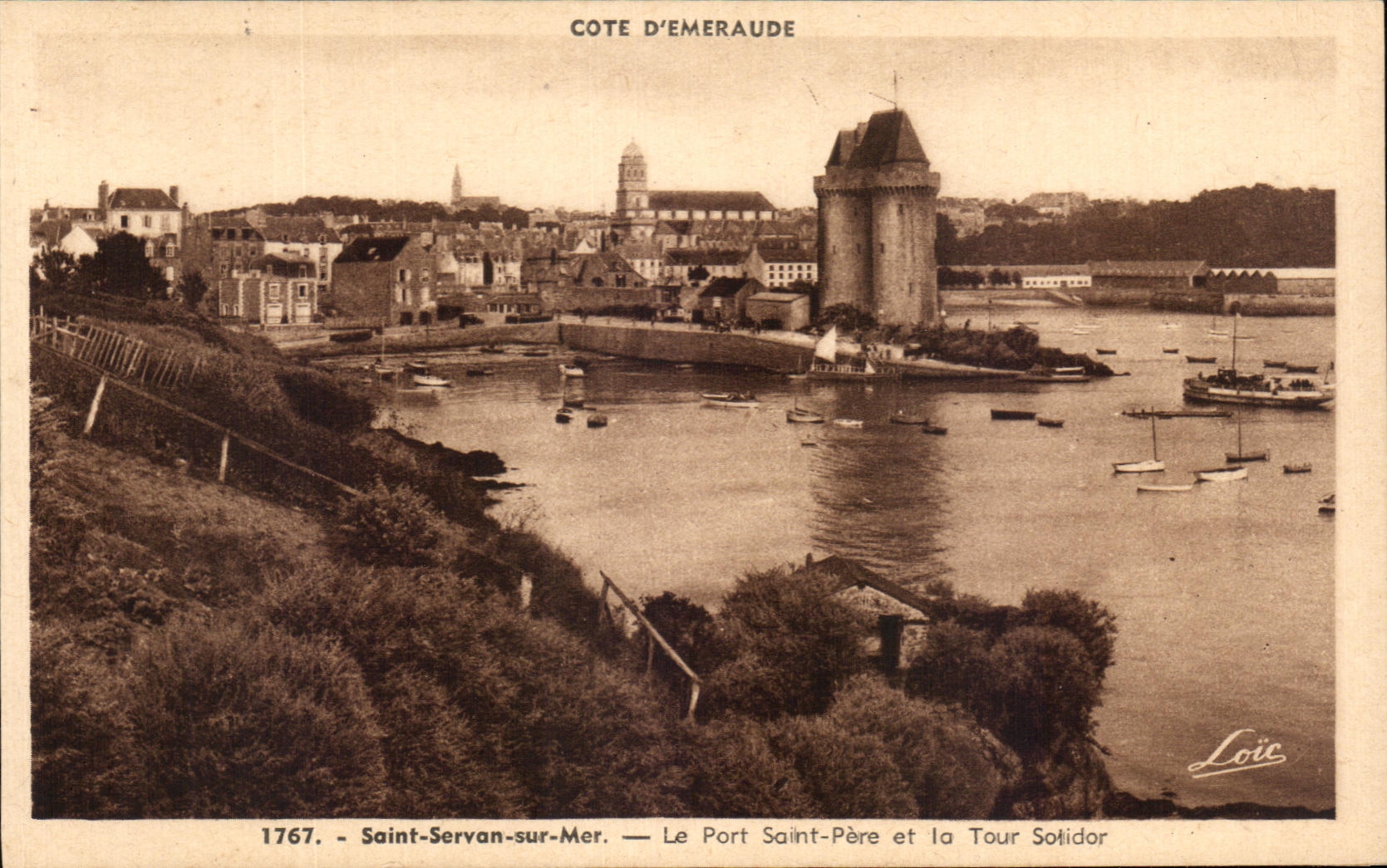 CPA Saint Servan sur Mer Le Port Saint Pere et la Tour Sotidor