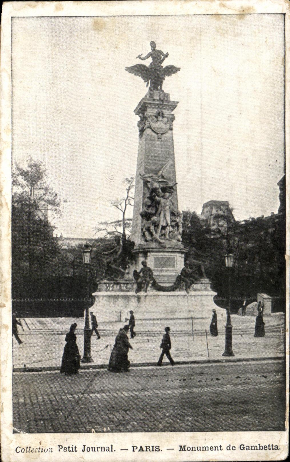 CPA Petit Journal Paris Monument de Gambetta
