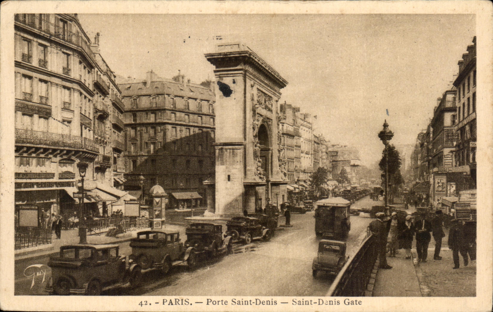 CPA Paris Porte Saint Denis Saint Denis Gate