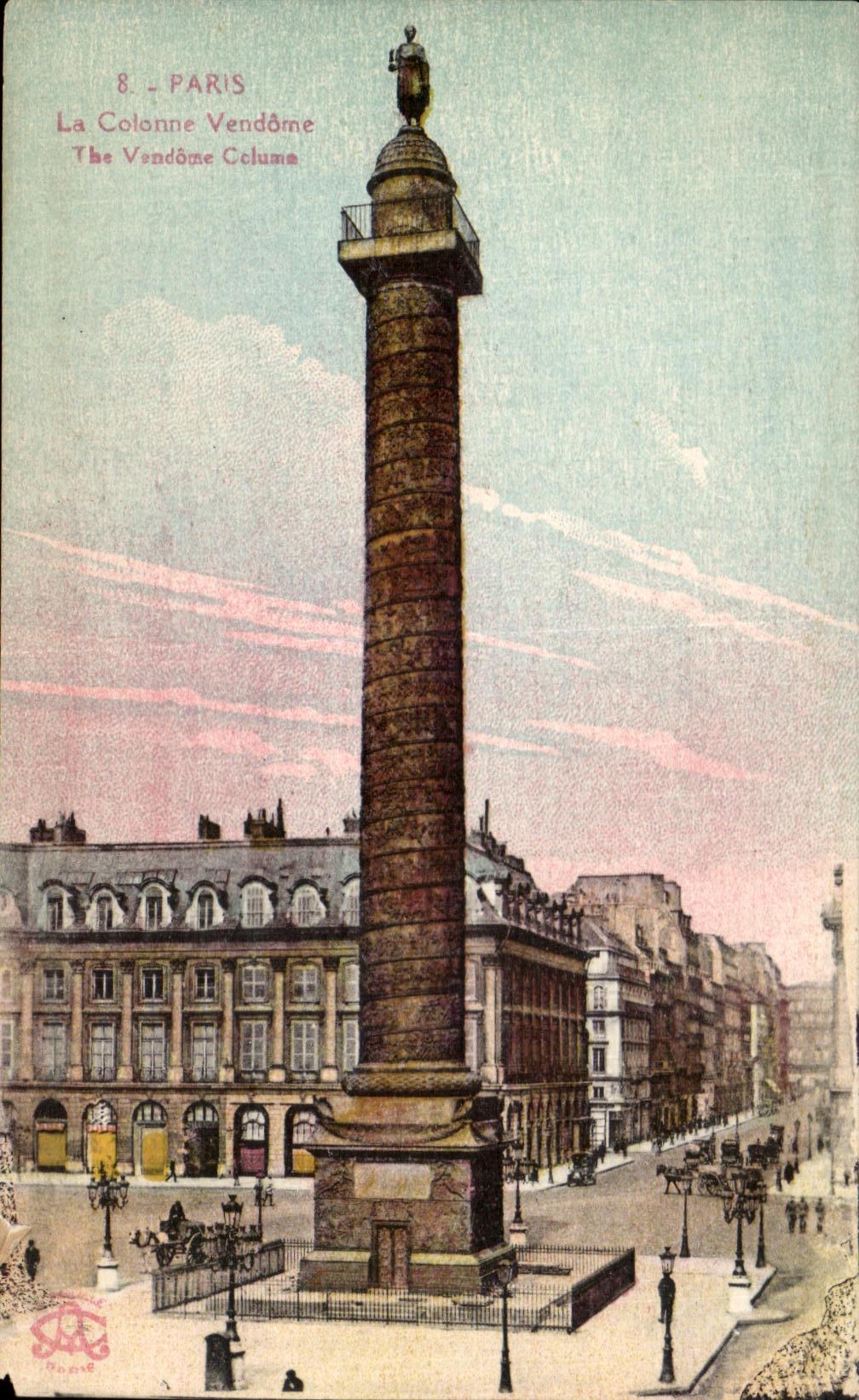 CPA Paris the Column Vendome The Vendome Celu