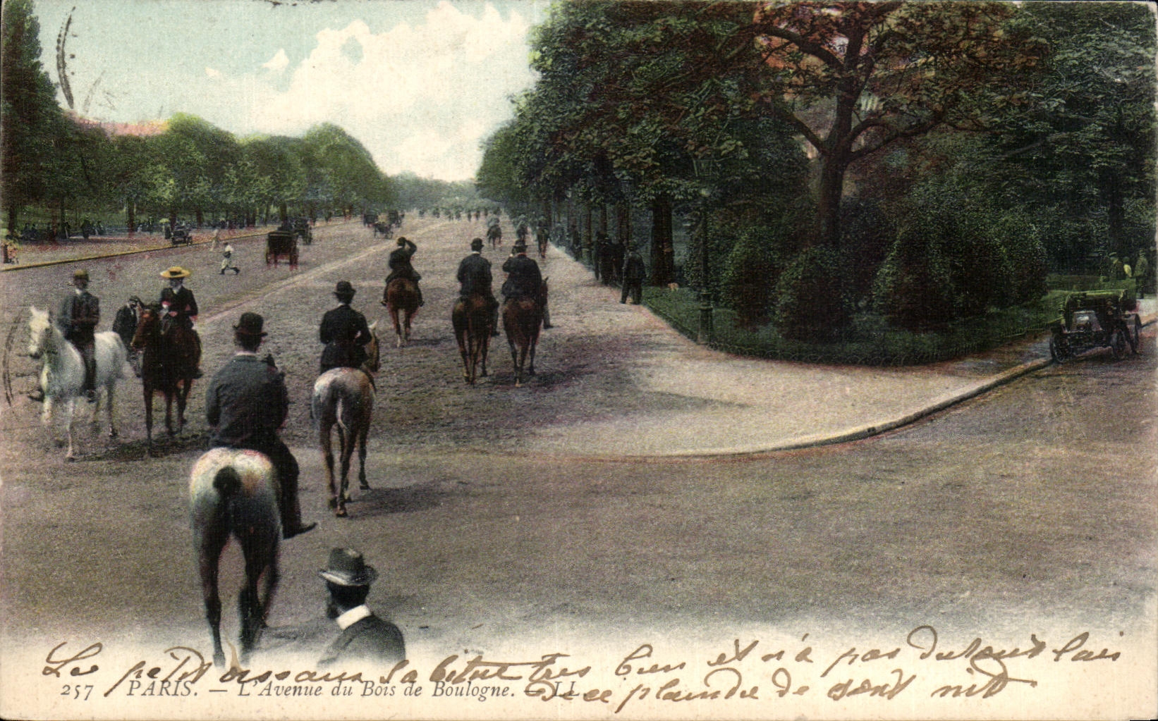 CPA Paris Which occurred of the Bois de Boulogne Horse Horse
