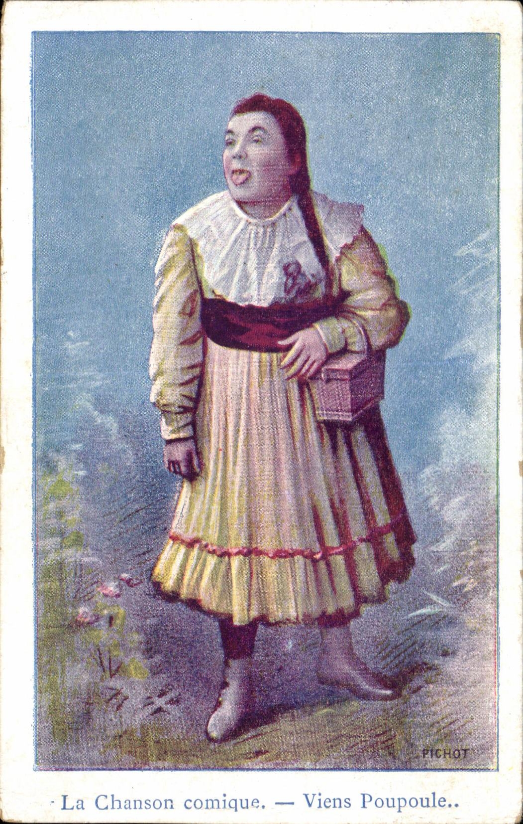 CPA La Chanson comique Viens Poupoule Pichot