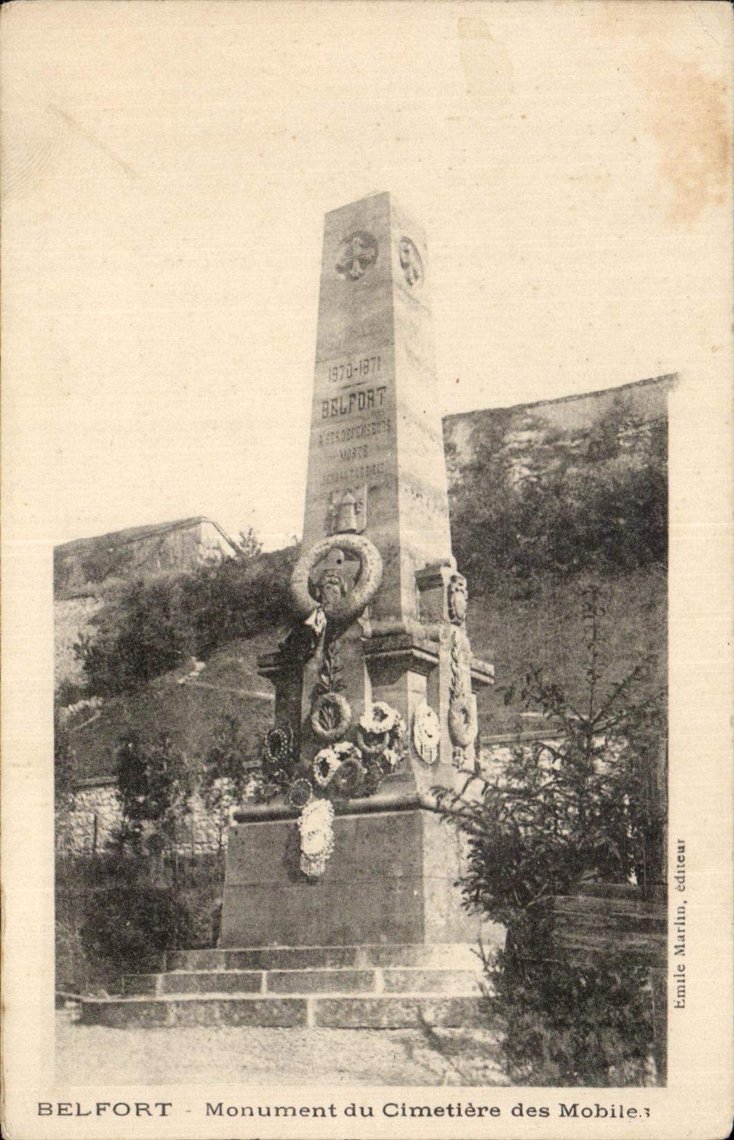 CPA Belfort Monument of the Cemetery of the Militaria Mobiles