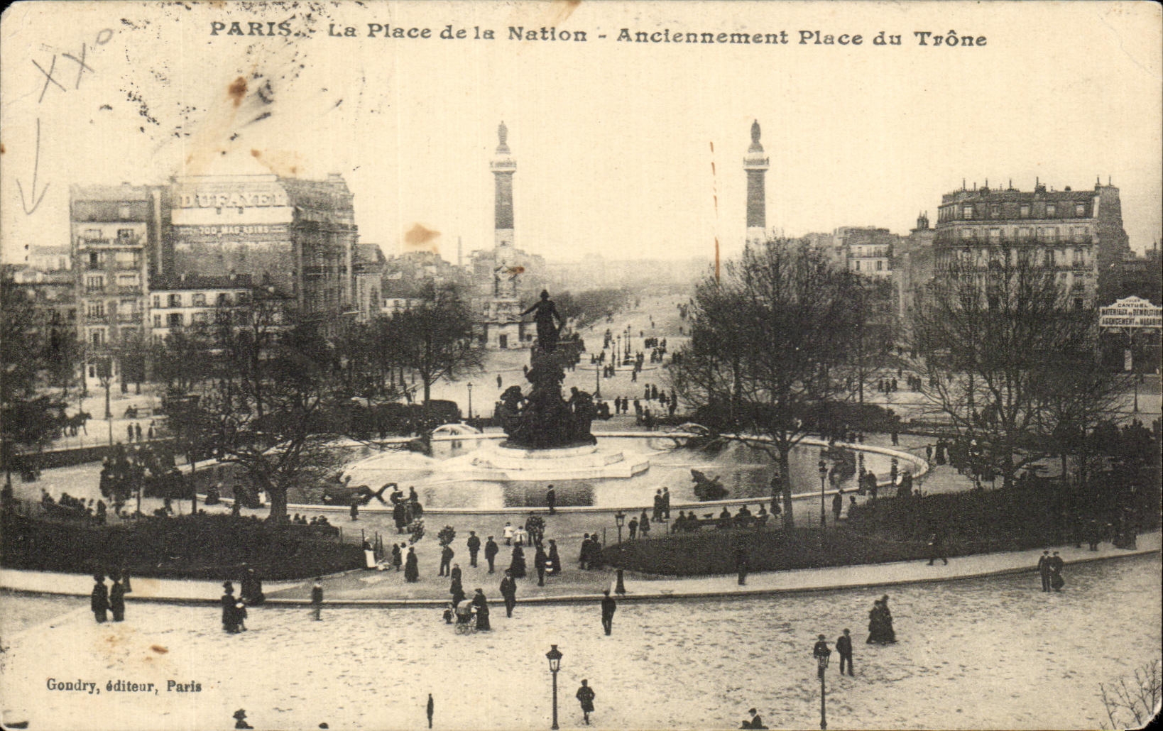 CPA Paris La Place de la Nation Anciennement Place du Trone