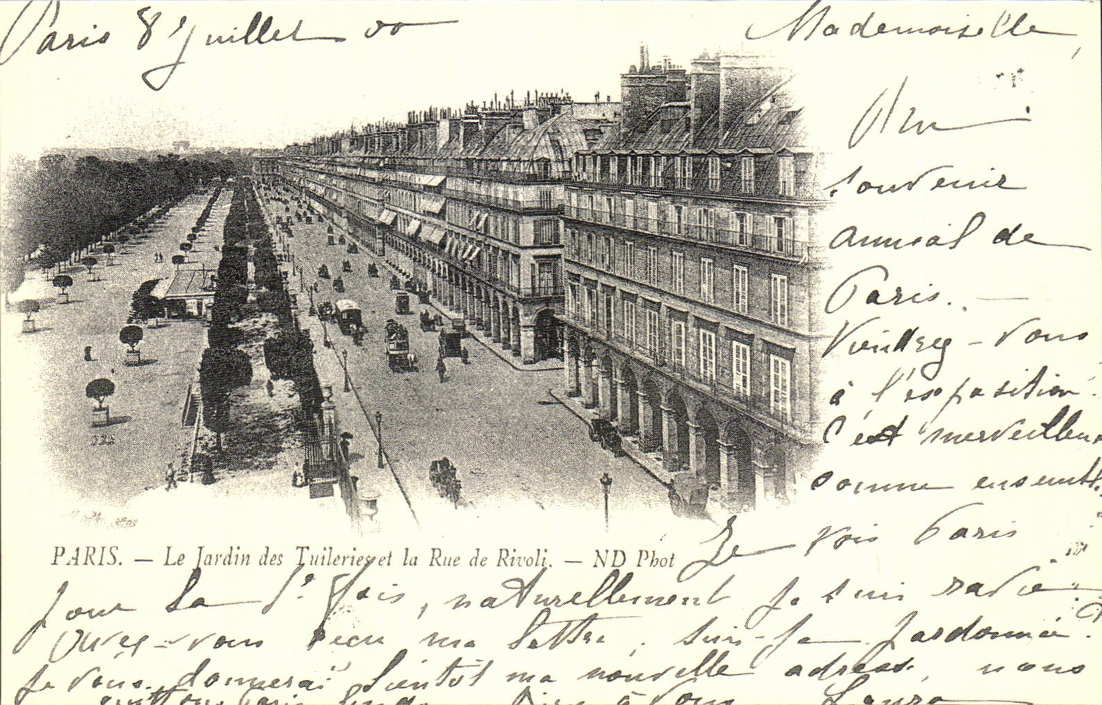 REPRO Paris Le Jardin des Tuileries et la Rue Rivoli