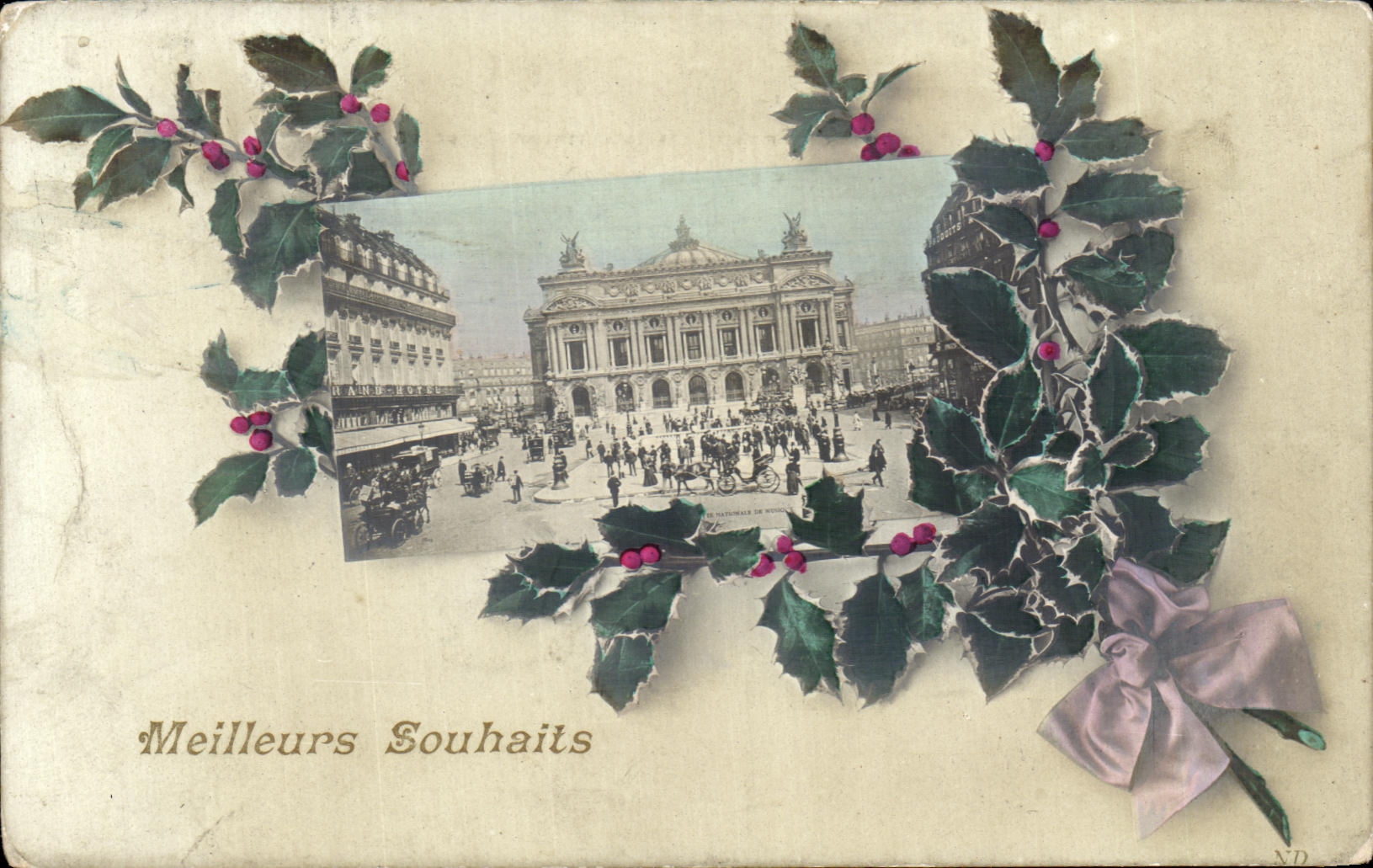 CPA Meilleurs Souhaits Paris opera
