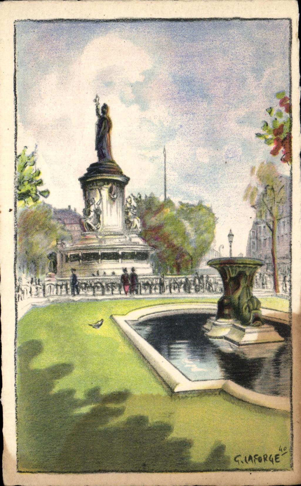 CPA La Place de la Repubilque Paris