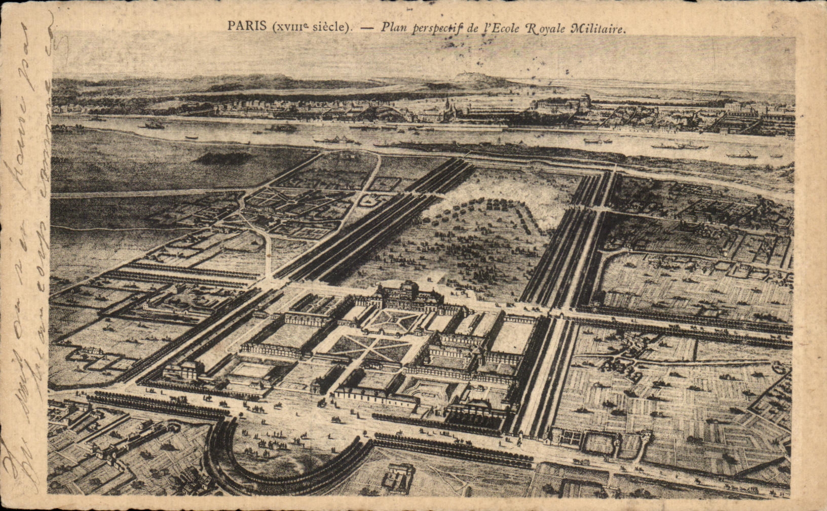 CPA Paris Plan perspectif de I Ecole Royale Militare