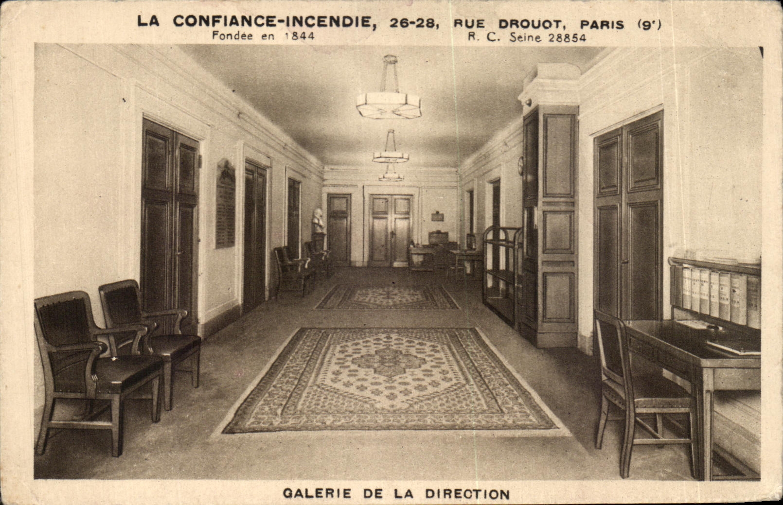 CPA La Confiance Incendie 26 28 Rue Drouot Paris Galerie De La Direction