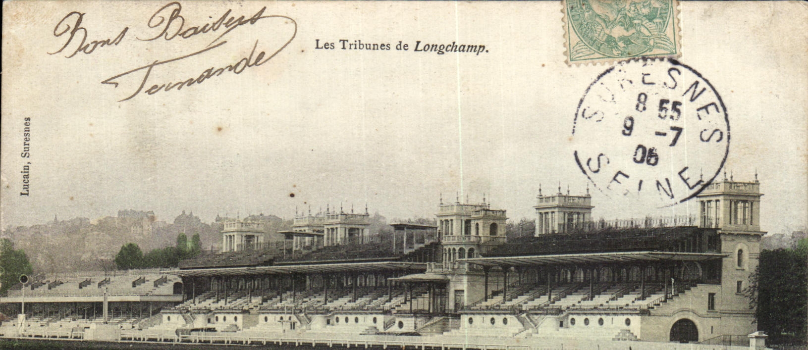 CPA Les Tribunes de Longchamp Paris Hippisme Cheval Horse