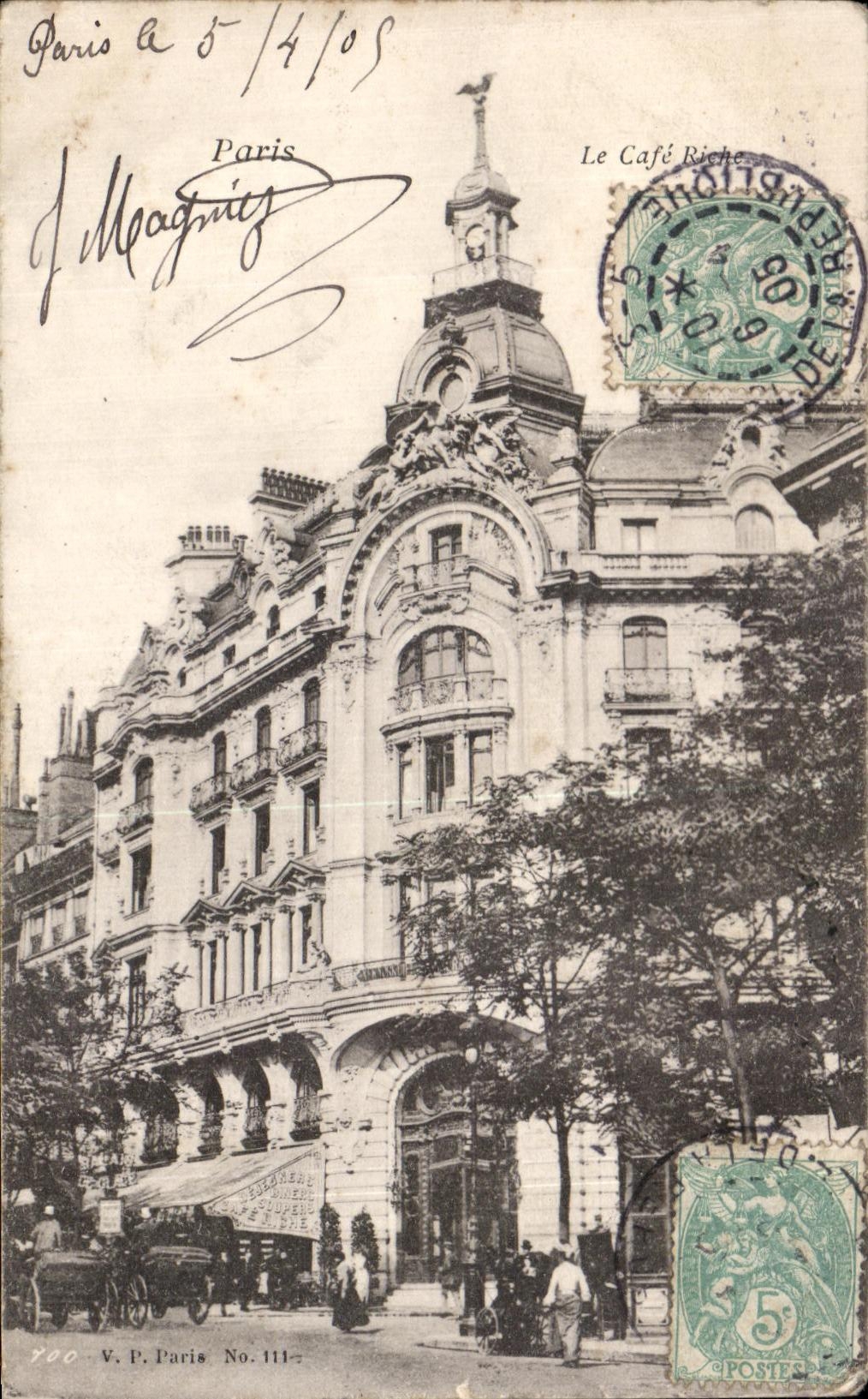 CPA Paris Le Cafe Riche