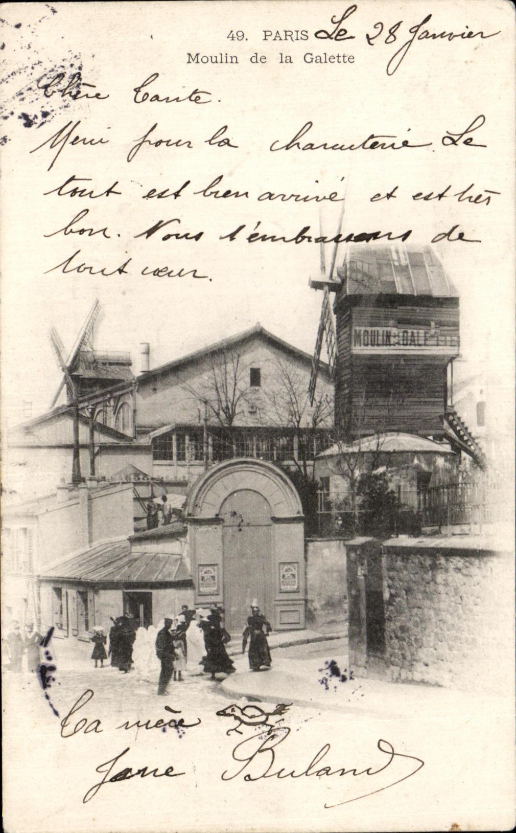CPA Paris Moulin de la Galette Montmartre Windmill