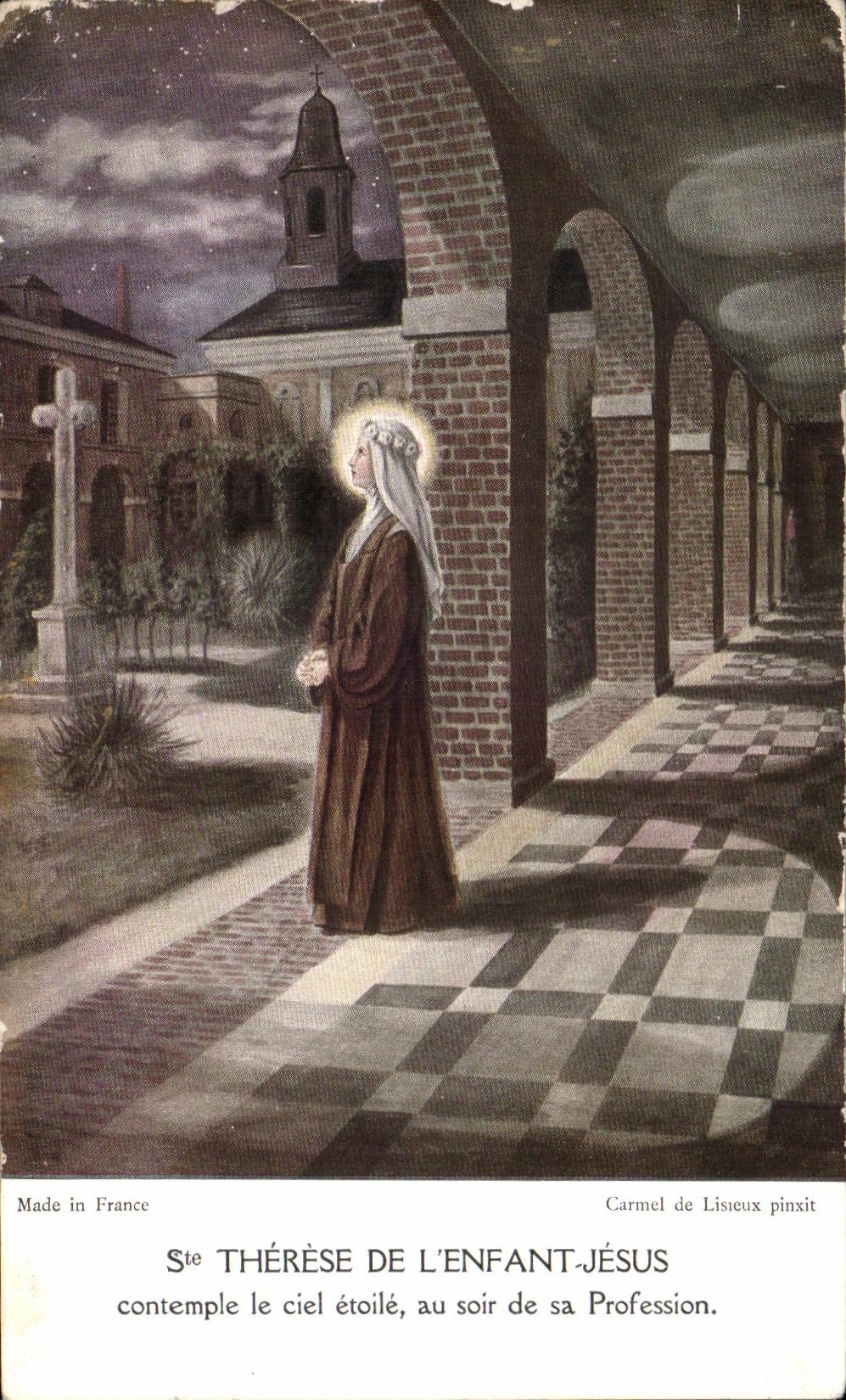 CPA Saint Therese De L Enfant Jesus contemple le ciel etoile au soir de sa Profession