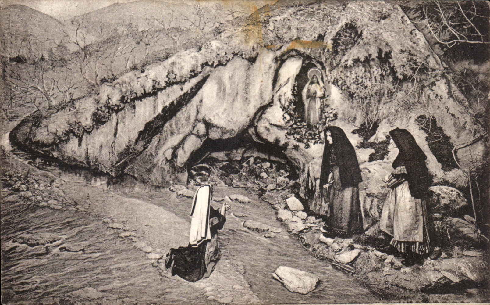CPA Je Suis L Immaculee Conception Bernadette 