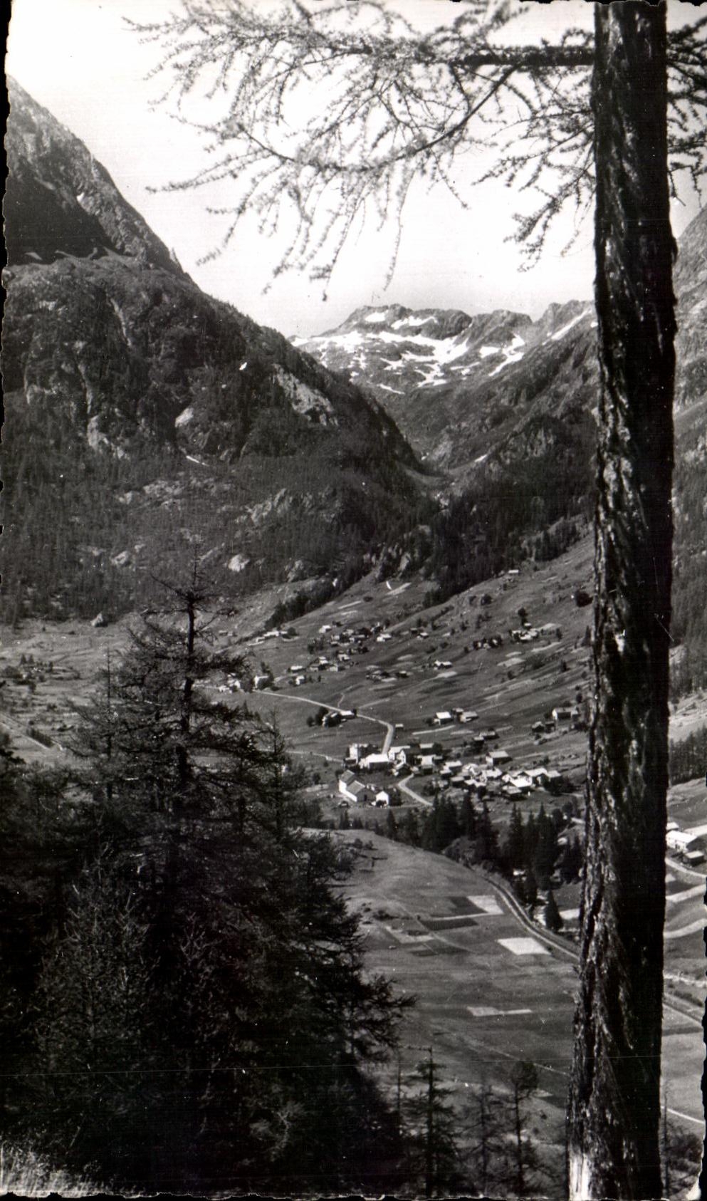 CPA Massif du Mont Blanc Vallee de Vallorcine Au fond Vallon et Alguille de Berard