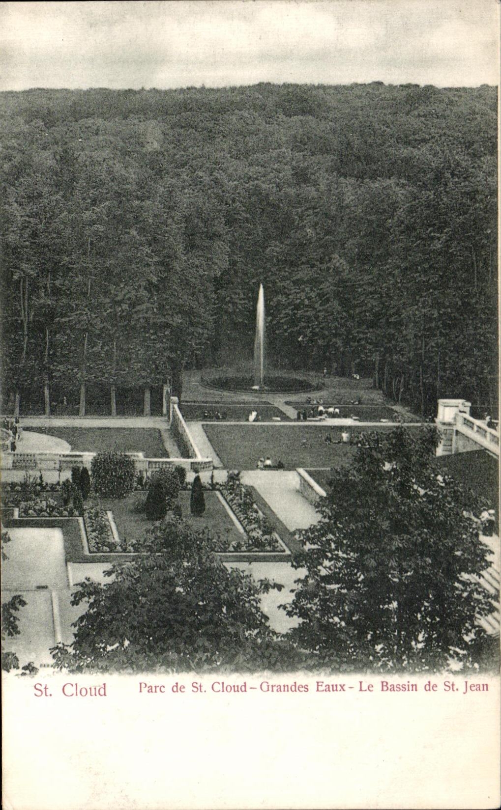 CPA Saint Cloud Parc de St Cloud Grandes Eaux Le Bassin de St Jean