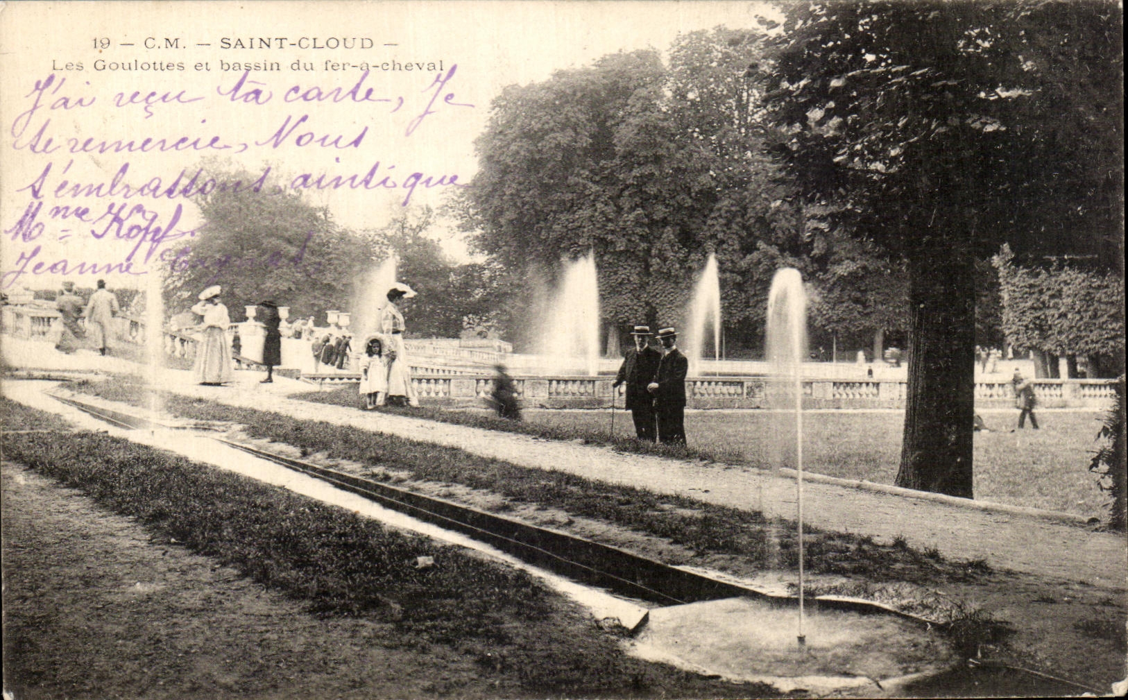 CPA Saint Cloud Les Goulottes et bassin du fer a cheval