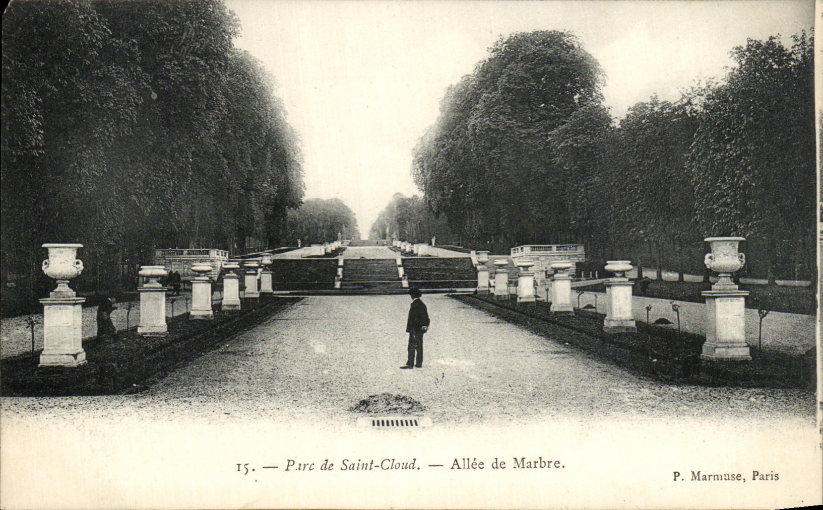 CPA Parc de Saint Cloud Allee de Marbre
