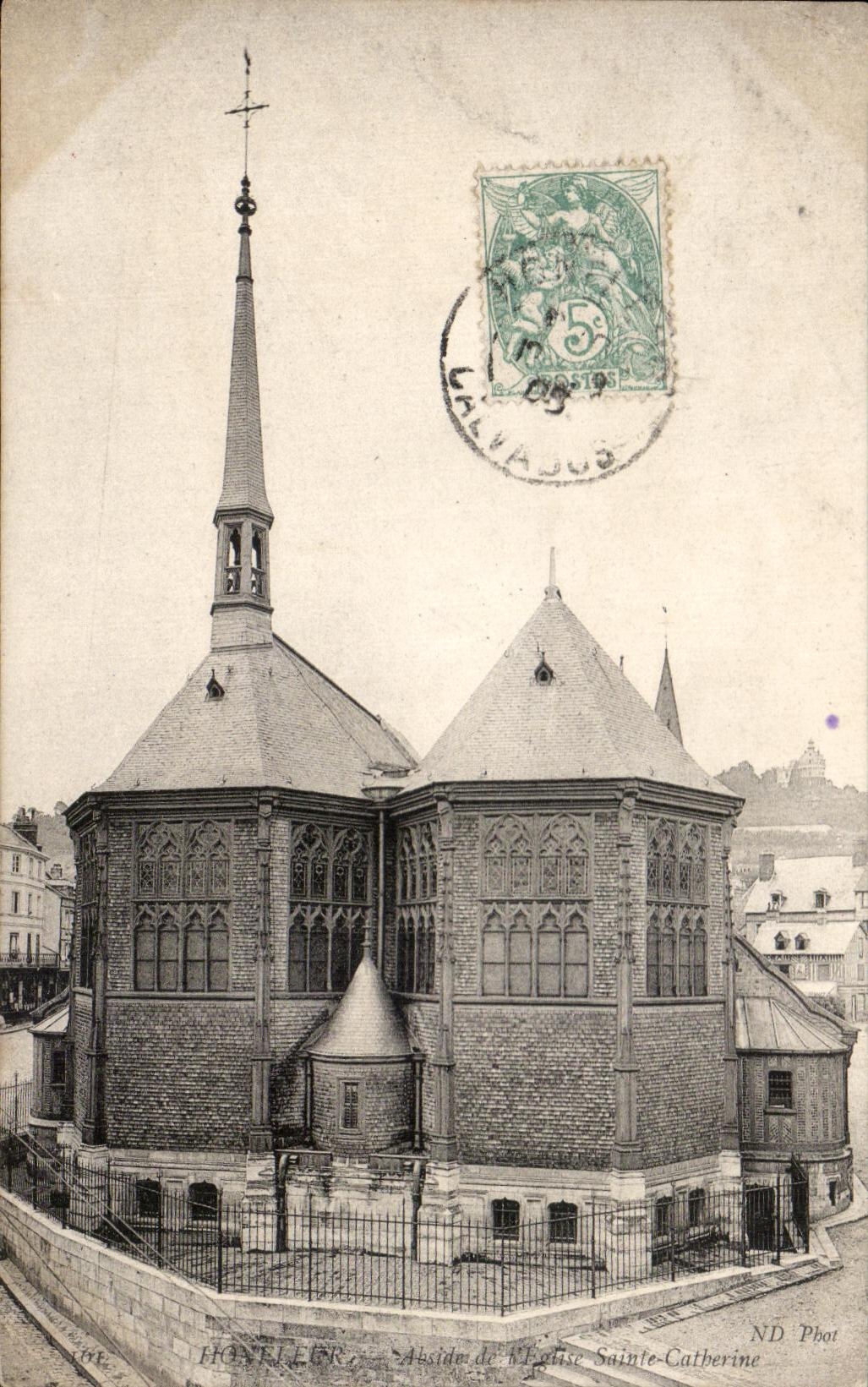CPA Honfleur Abside de l eglise Sainte Catherine 