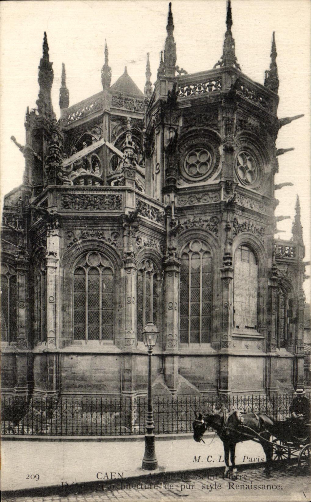 CPA Caen Abside de Saint Pierre Architecture de pur Style Renaissance