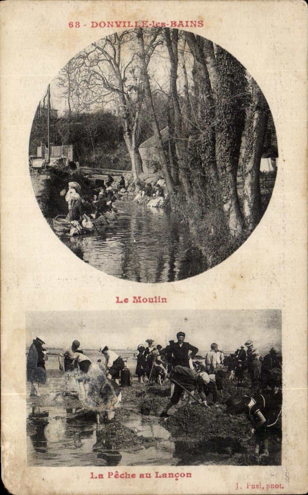 CPA Donville les Bains Le moulin La peche au Lancon