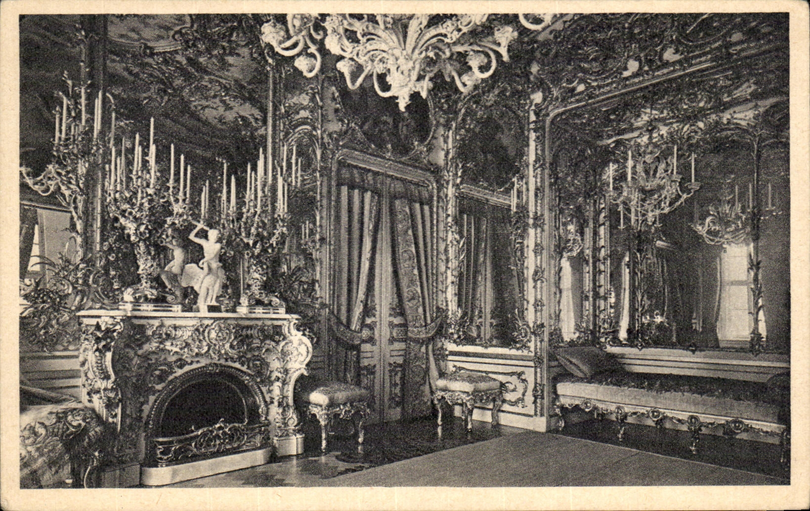 CPA Schloss Herrenchiemsee Hellblauer Salon Light blue Saloon