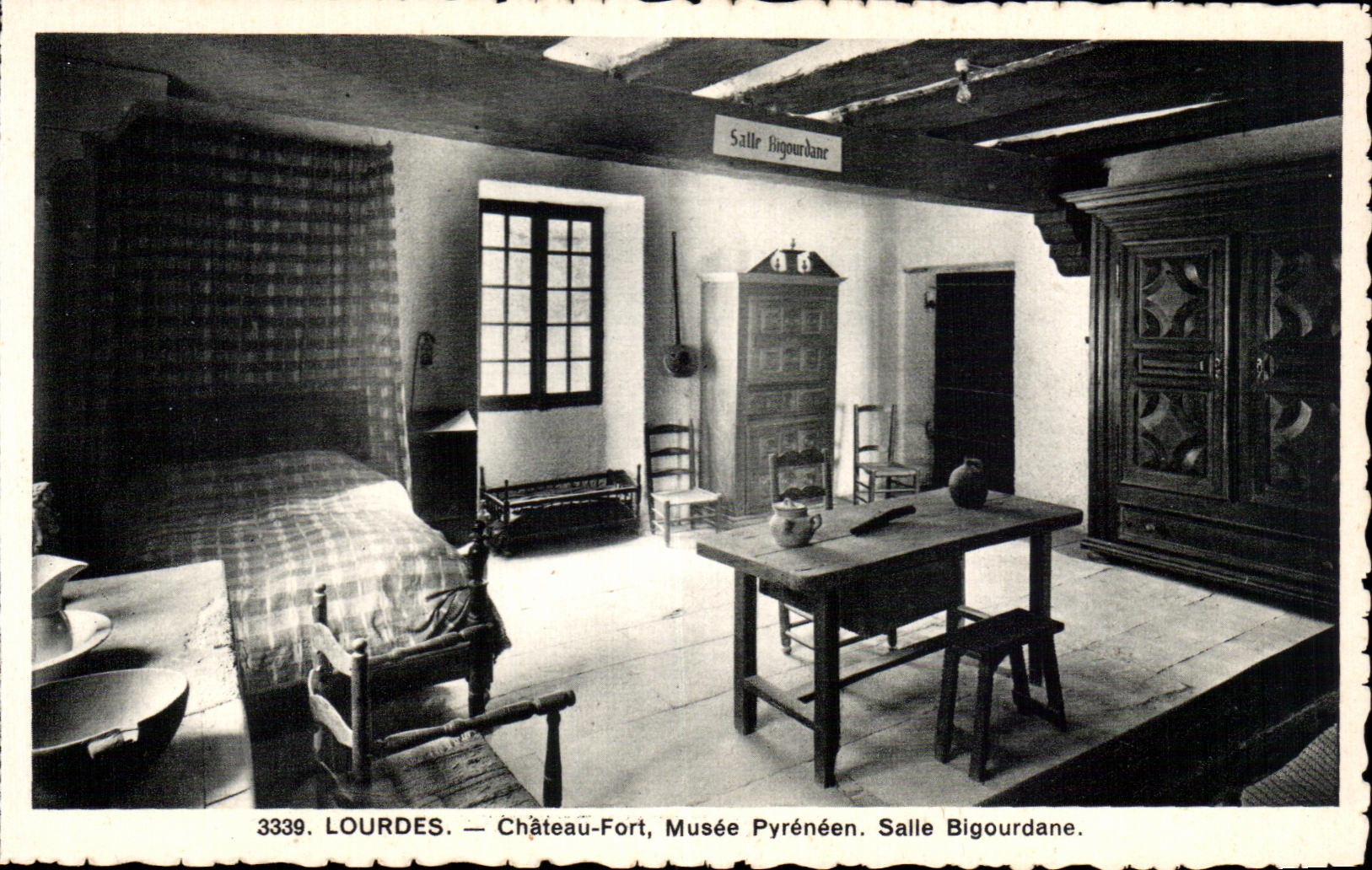 CPA Lourdes Chateau Fort Musee Pyreneen Salle Bigourdane