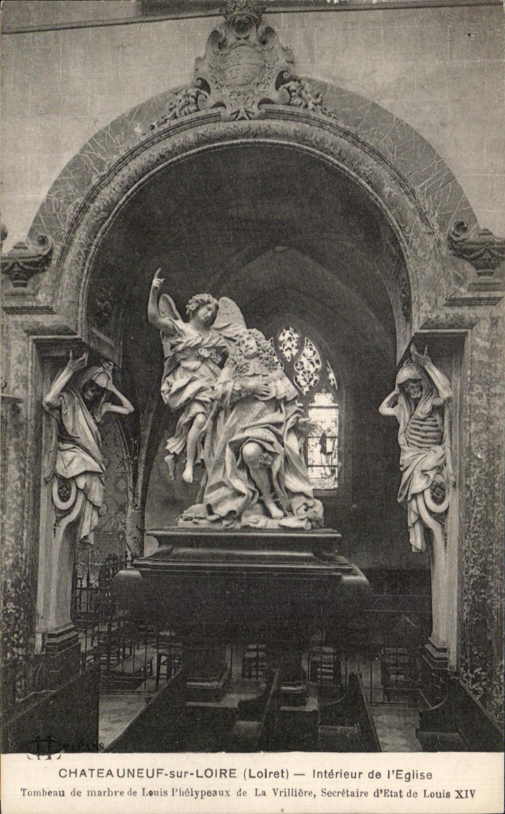CPA Interior Chateauneuf on the Loire of Church Tomb of marbree of Phelypeaux louis of Vrilliere Secretary