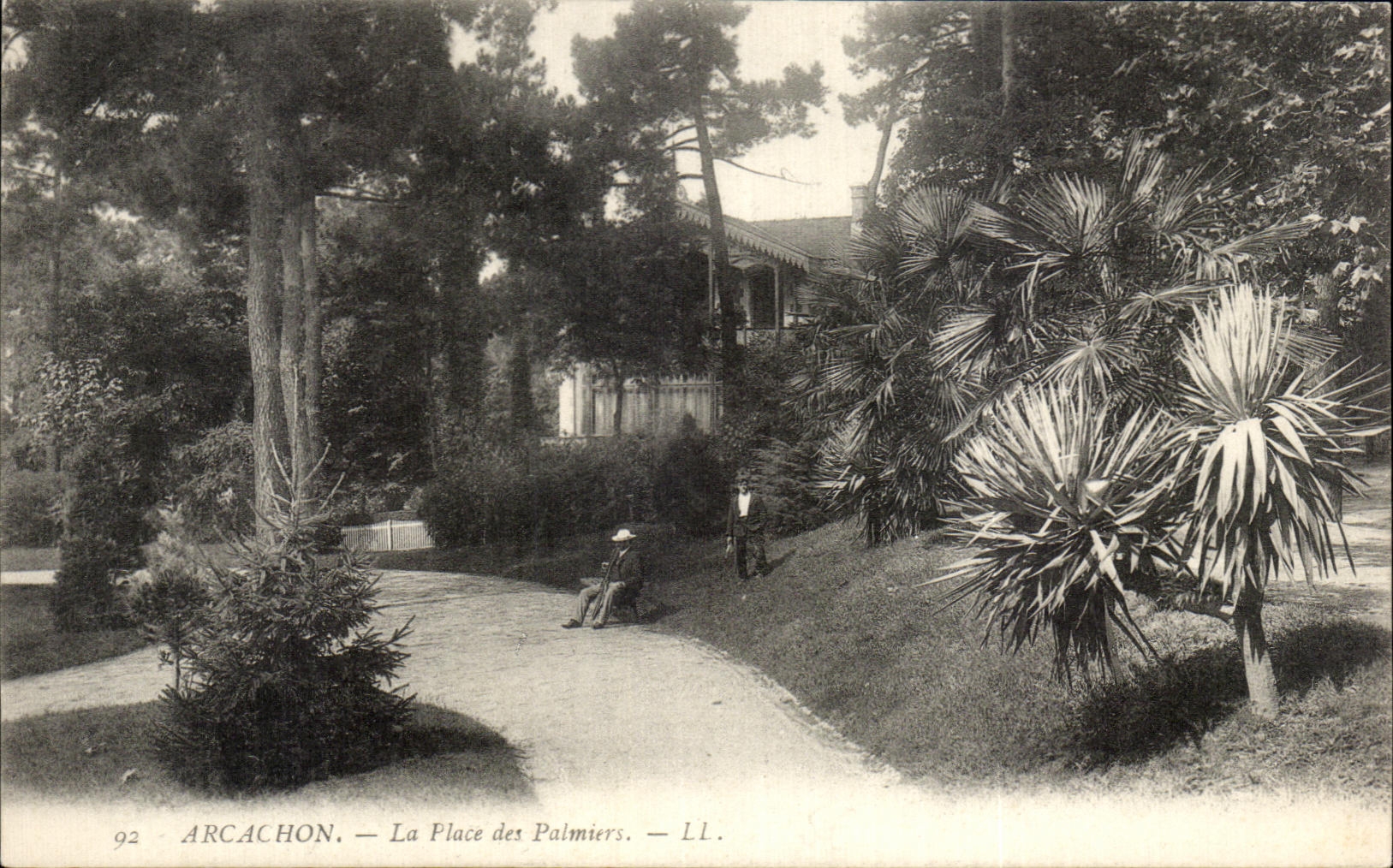 CPA Arcachon La Place des Palmiers