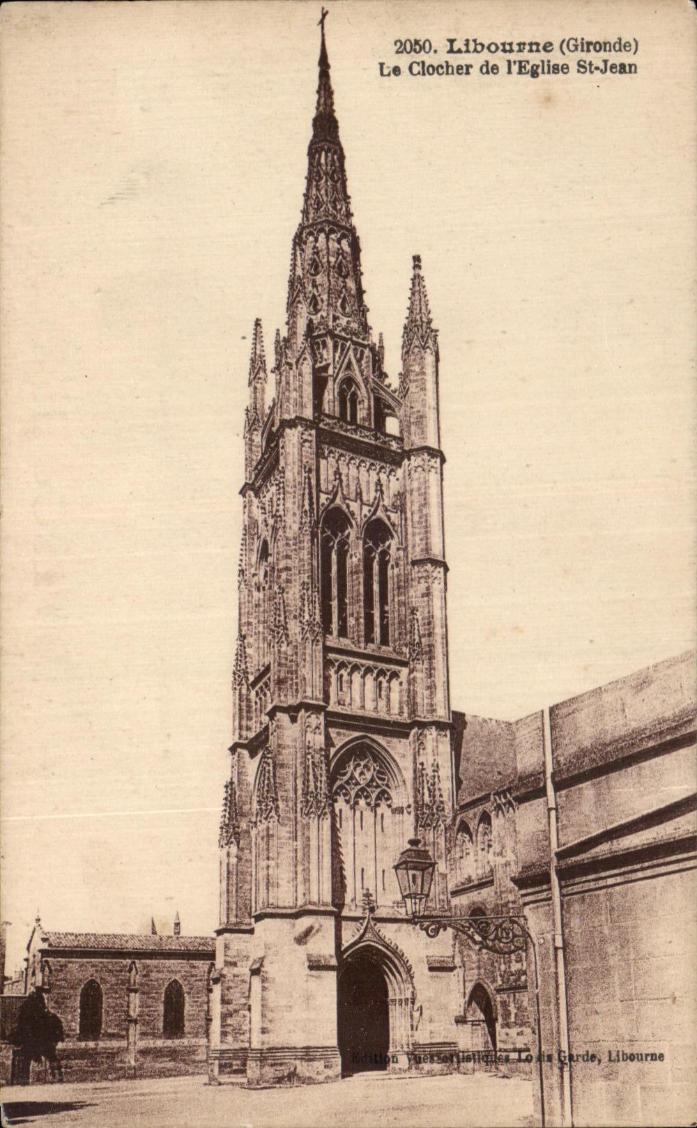 CPA Libourne la campana-torre de St Jean de la iglesia