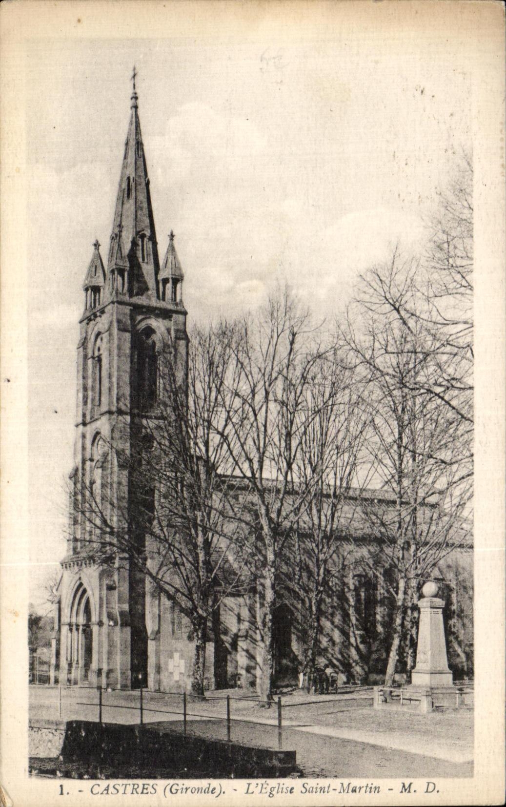 CPA Castres church Saint Martin