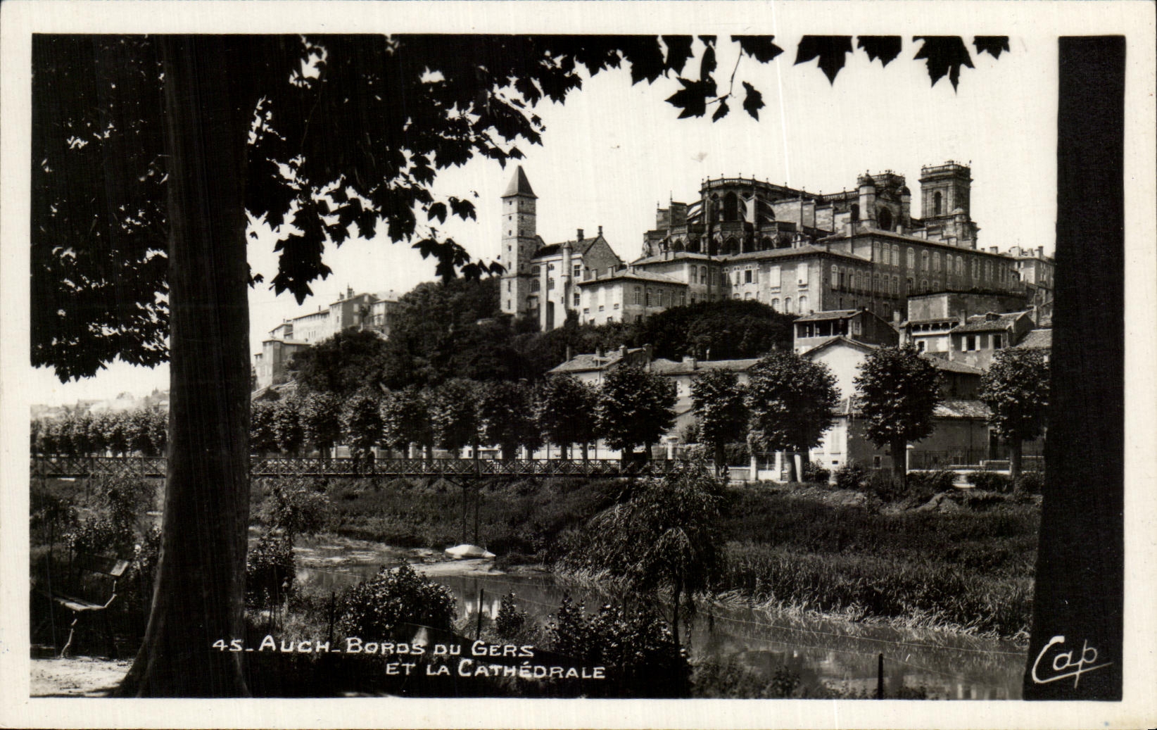 CPA Auch Bords du Gers et la cathedrale