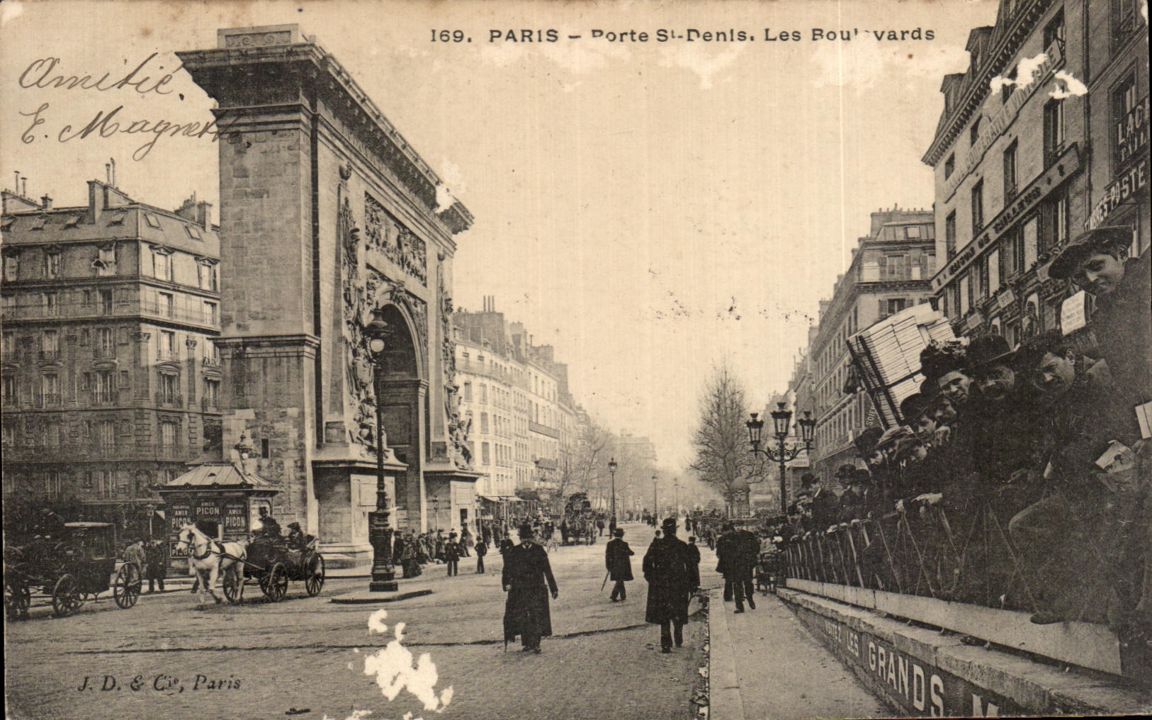 CPA Paris Porte St Denis Les Boulevards