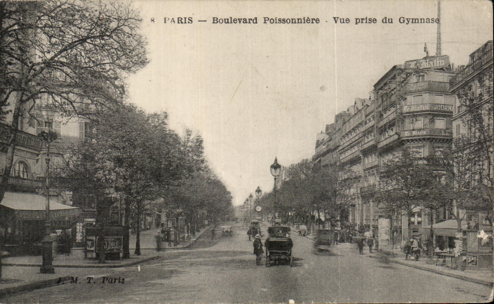 CPA Paris Poissonniere Boulevard seen from of the Gymnasium