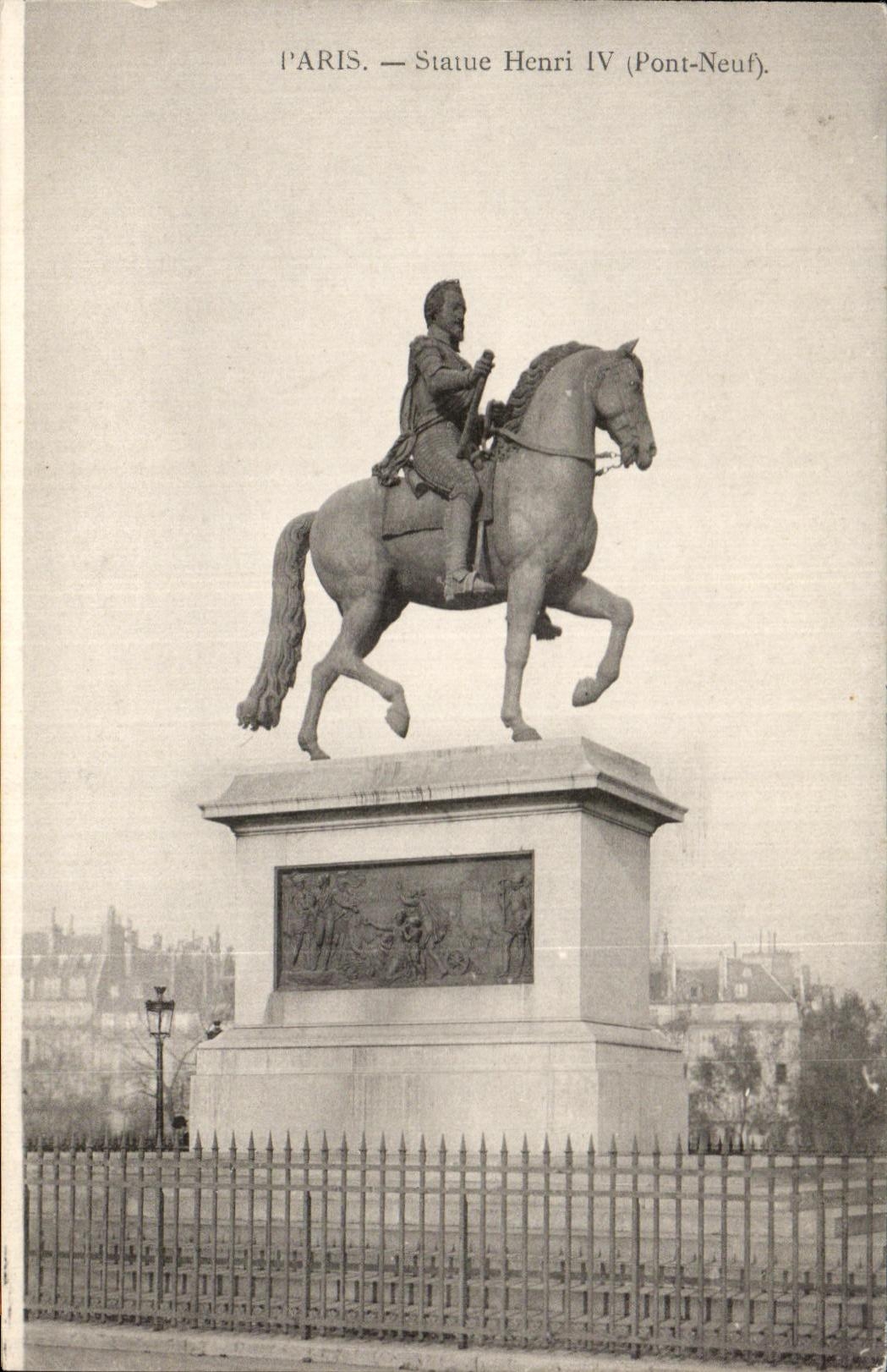 CPA Paris Statue Henri IV new Bridge