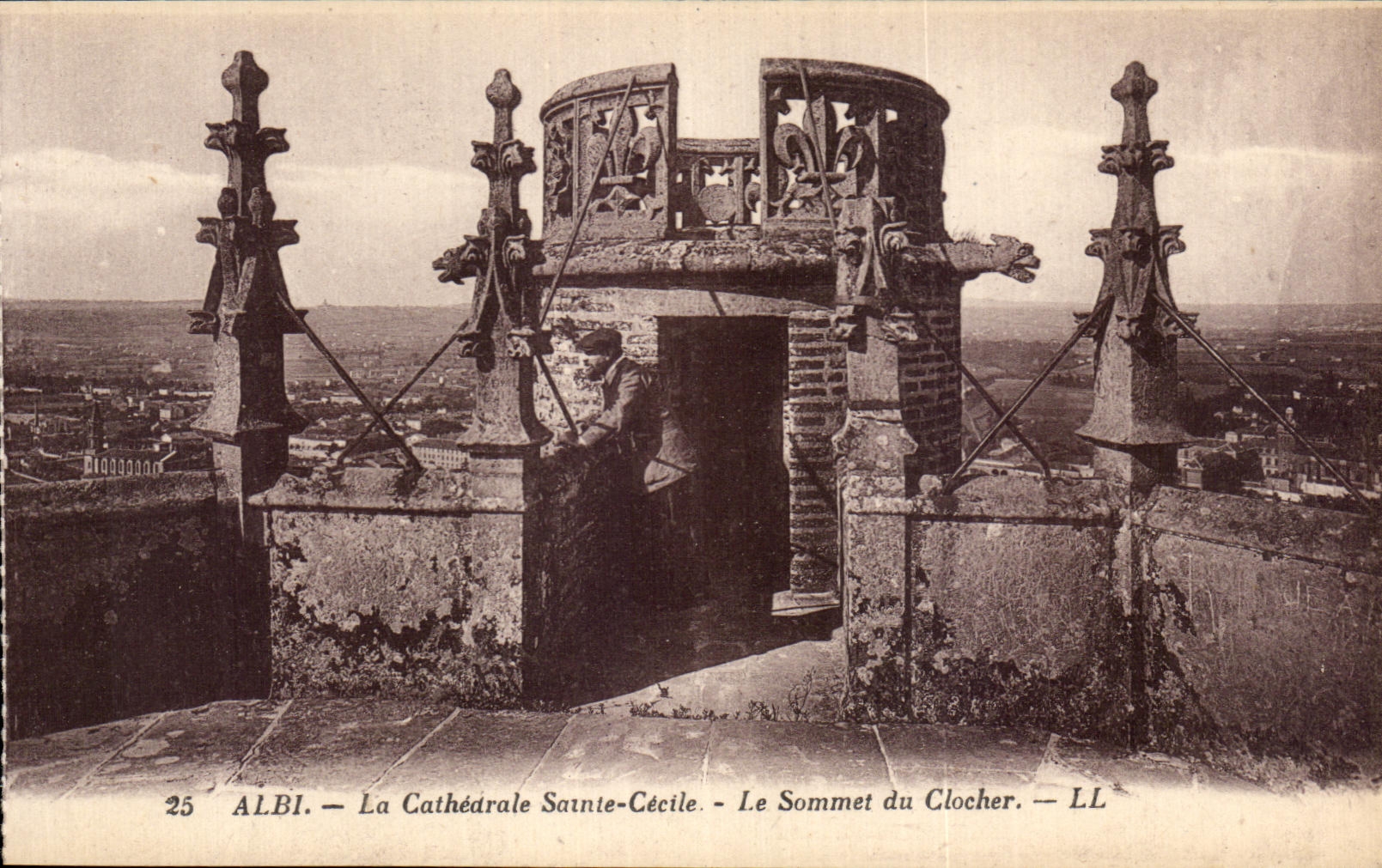 CPA Albi la catedral Sainte Cecile la tapa de la Campana-torre