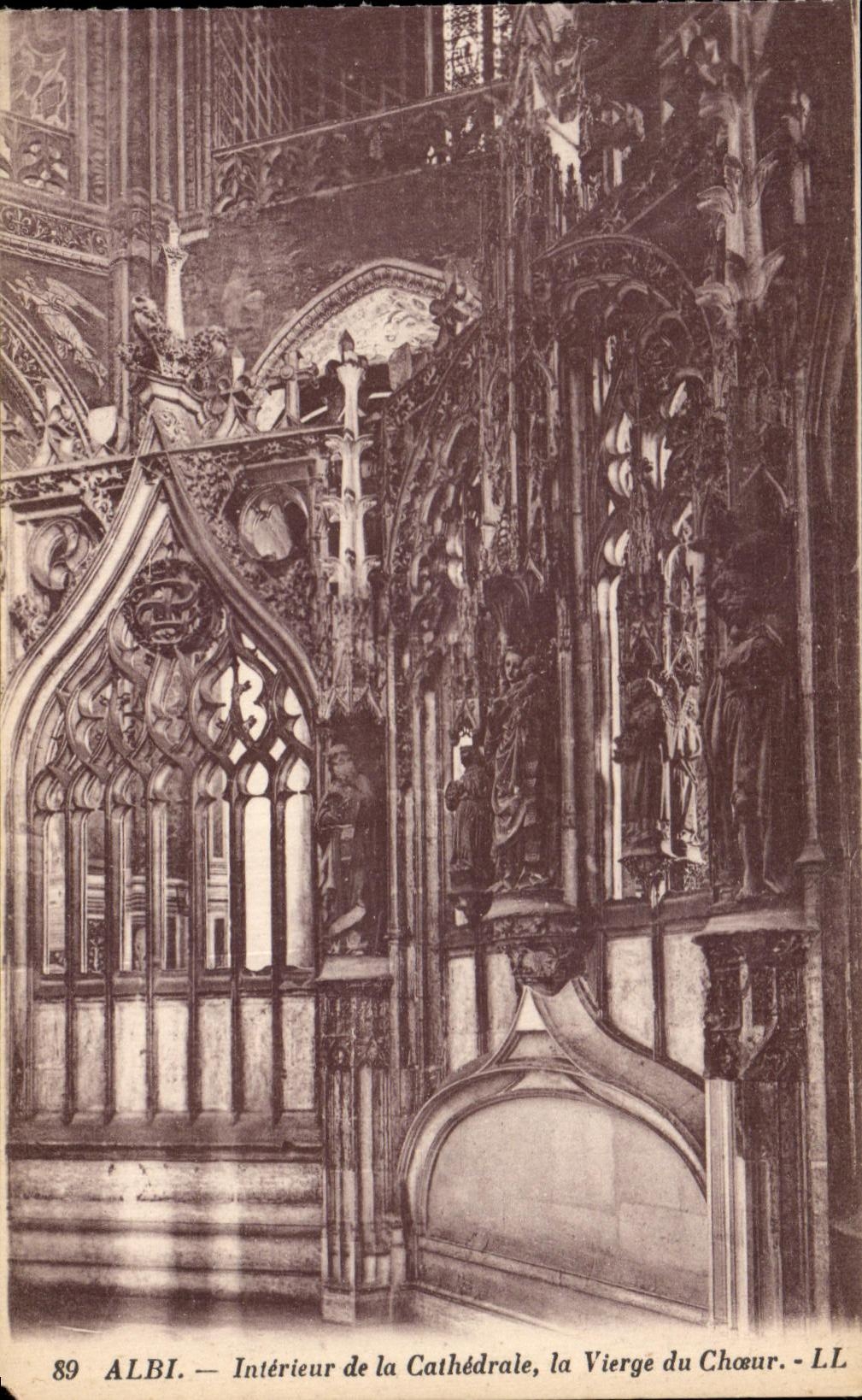 CPA Albi interior de la catedral la Virgen del estribillo