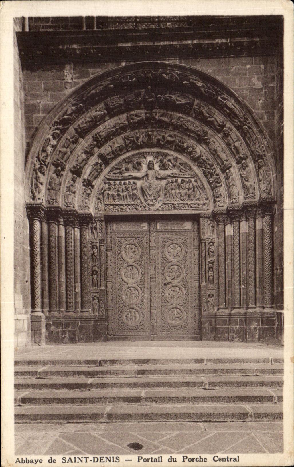 CPA Abbey of Saint Denis Gate of the Central Porch
