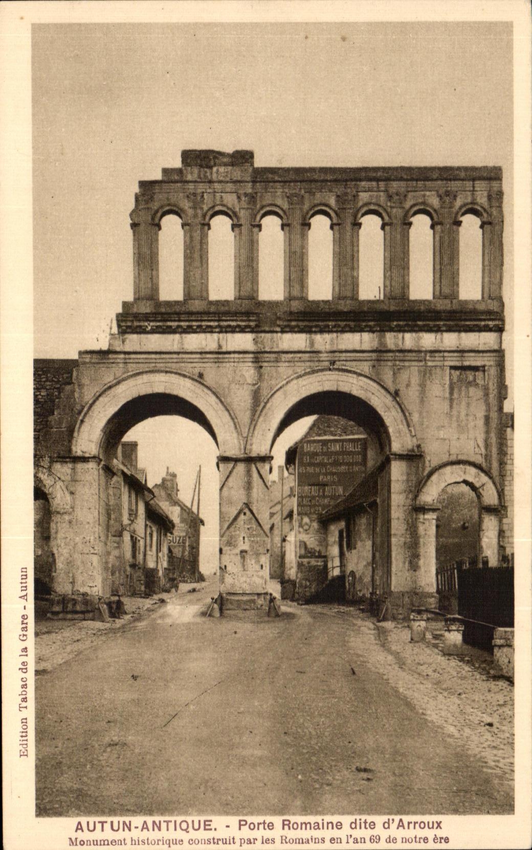 Ancient CPA Autun Roman Gate known as Arroux