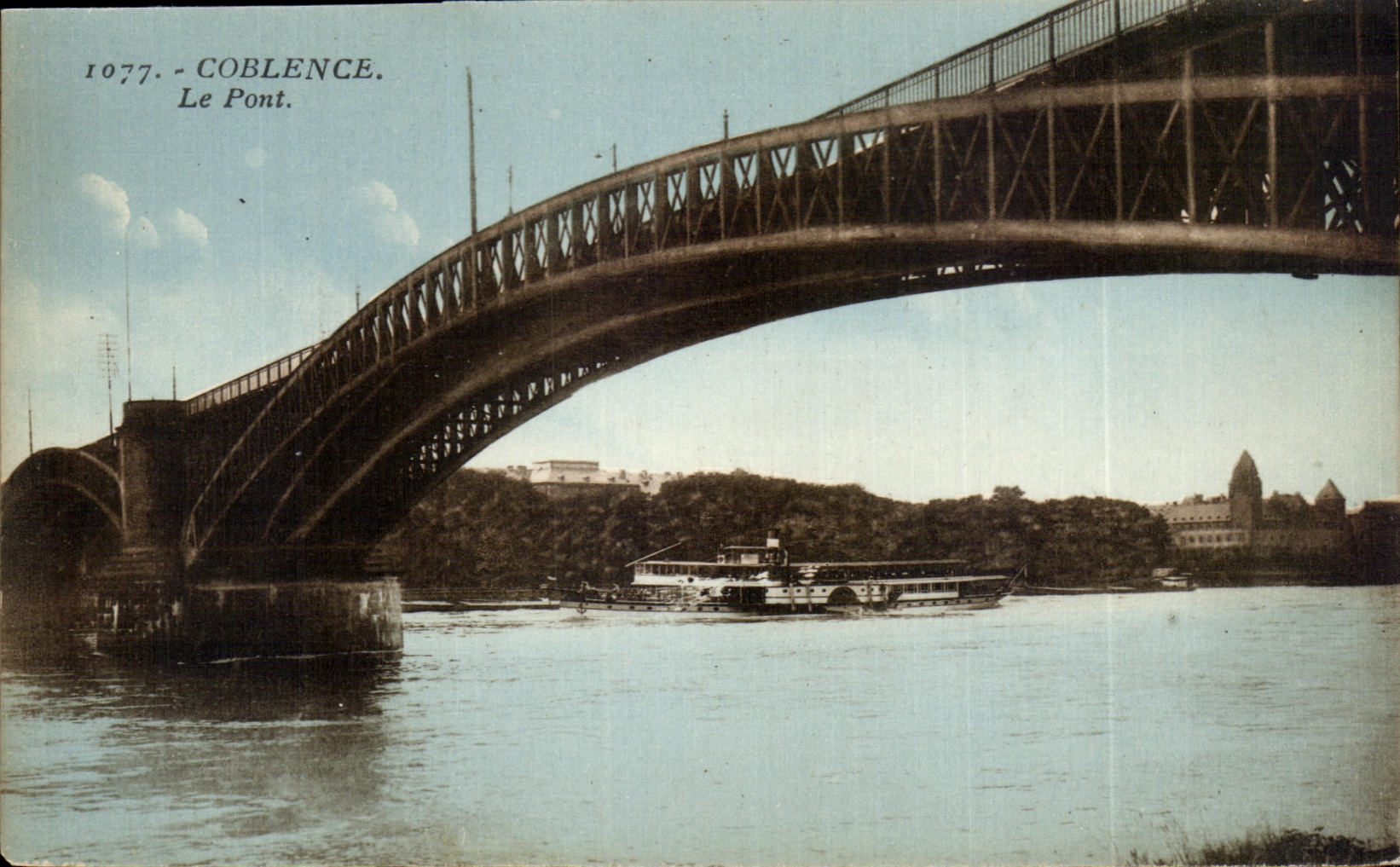 CPA Coblence Le Pont Bateau